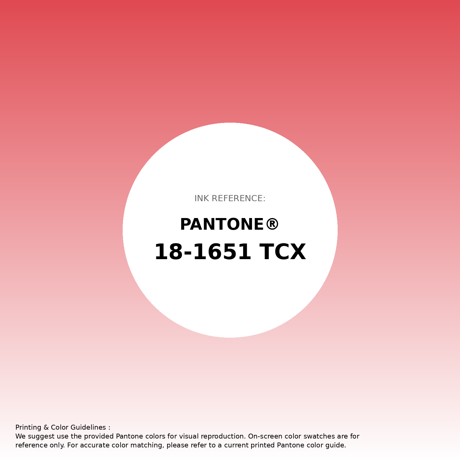 Hex Color #e04951 | Printing Match PANTONE 18-1651 TCX | Color