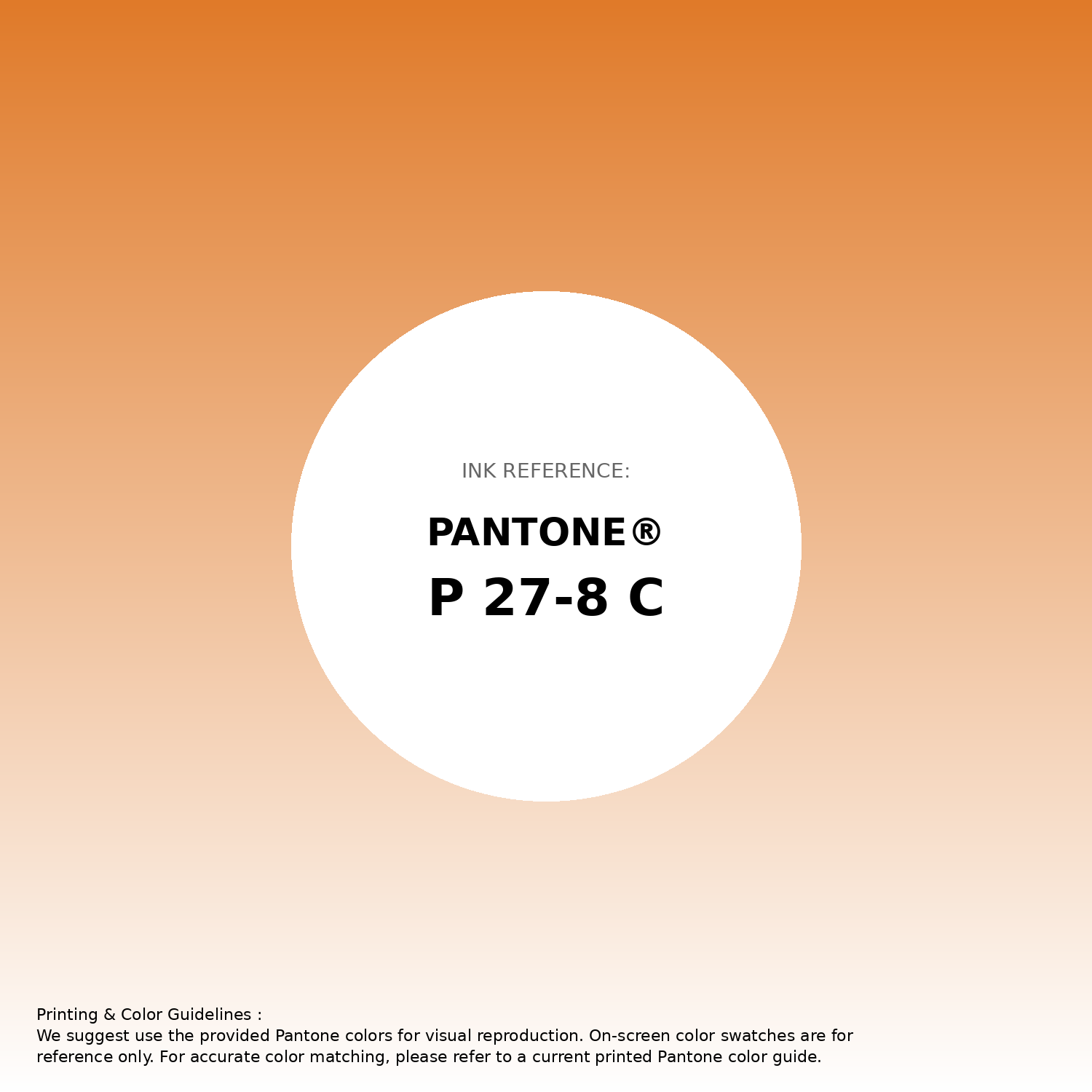 Stunning gradient artwork featuring Pantone P 27-8 C Color | Hex color Code #e07a29. Beautiful color transitions perfect for modern designs and backgrounds. #gradient #colorart #design #e07a29