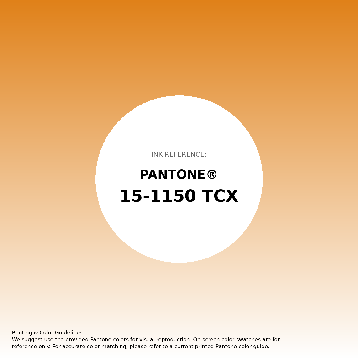 Stunning gradient artwork featuring Pantone 15-1150 Tcx Dark Cheddar Color | Hex color Code #e08119. Beautiful color transitions perfect for modern designs and backgrounds. #gradient #colorart #design #e08119