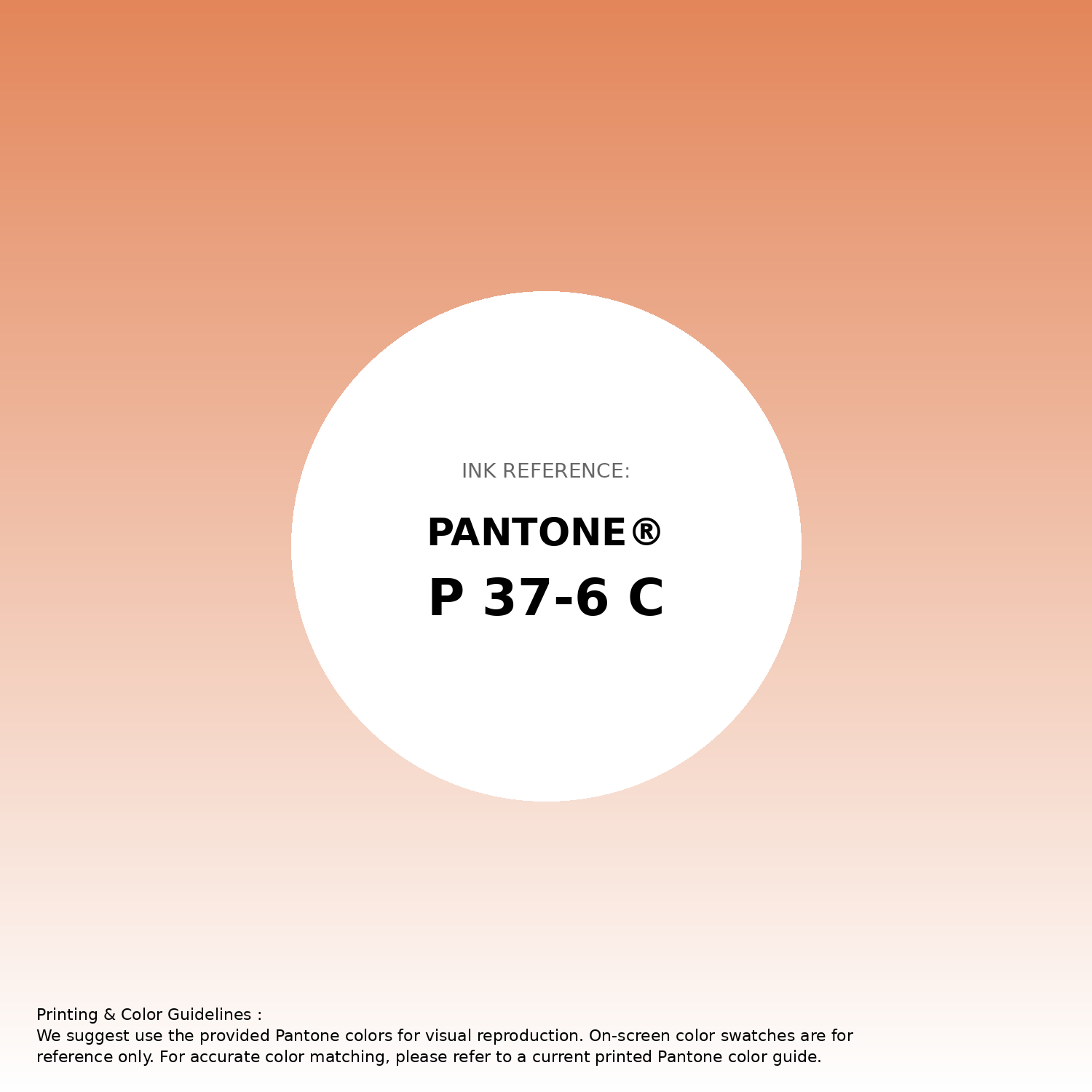 Stunning gradient artwork featuring Pantone P 37-6 C Color | Hex color Code #e3865a. Beautiful color transitions perfect for modern designs and backgrounds. #gradient #colorart #design #e3865a
