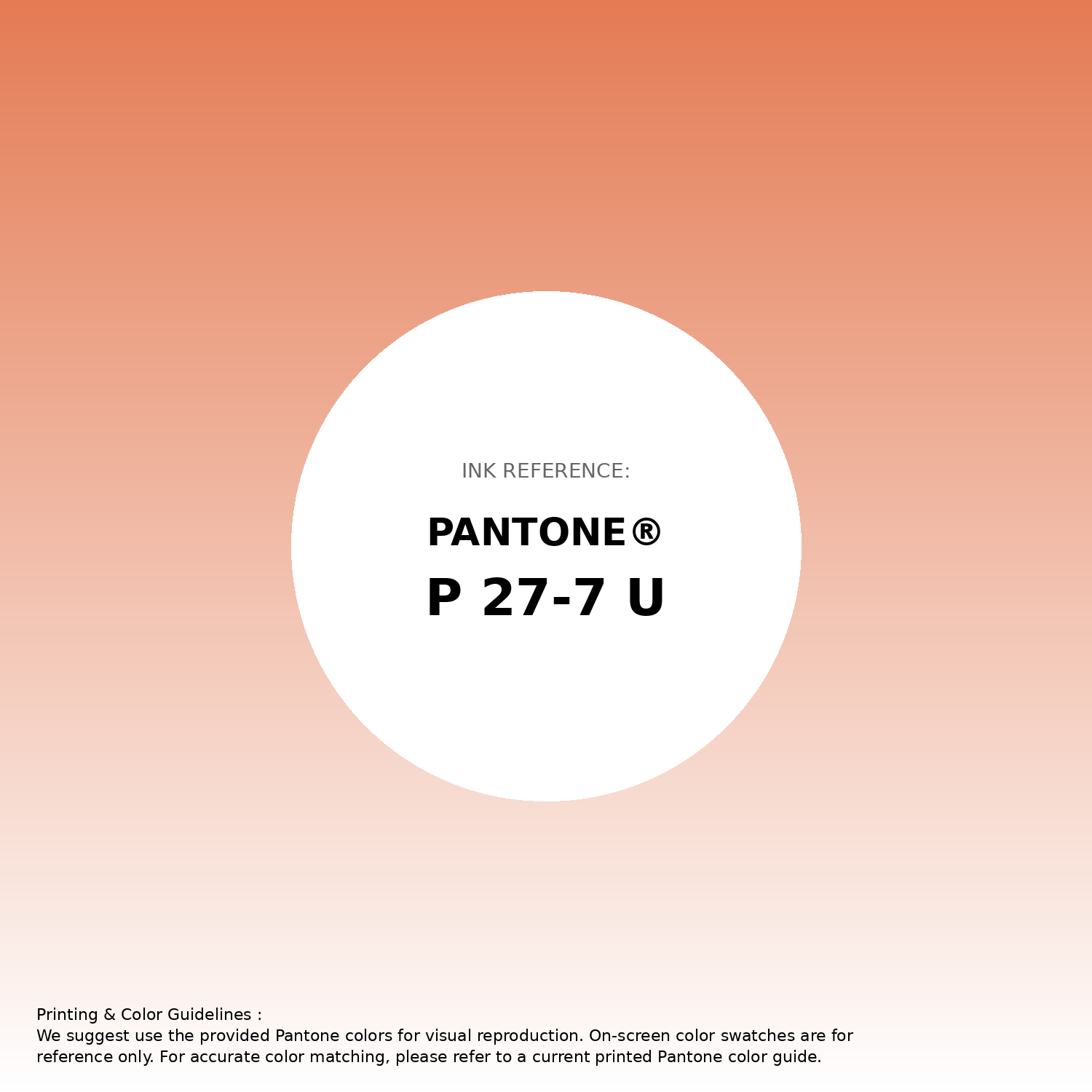 Stunning gradient artwork featuring Pantone P 27-7 U Color | Hex color Code #e47b54. Beautiful color transitions perfect for modern designs and backgrounds. #gradient #colorart #design #e47b54