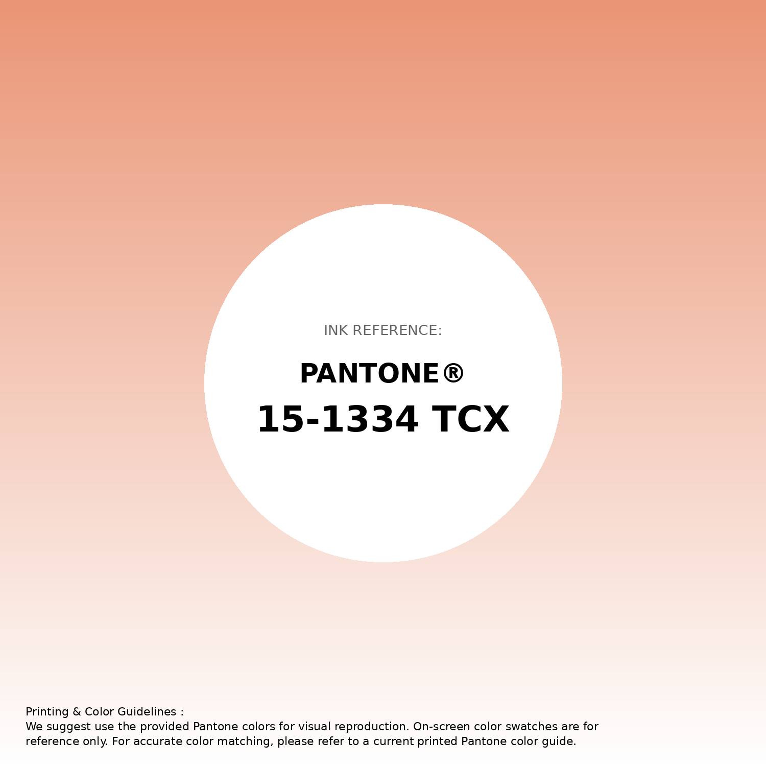 Stunning gradient artwork featuring Pantone 15-1334 Tcx Shell Coral Color | Hex color Code #ea9575. Beautiful color transitions perfect for modern designs and backgrounds. #gradient #colorart #design #ea9575