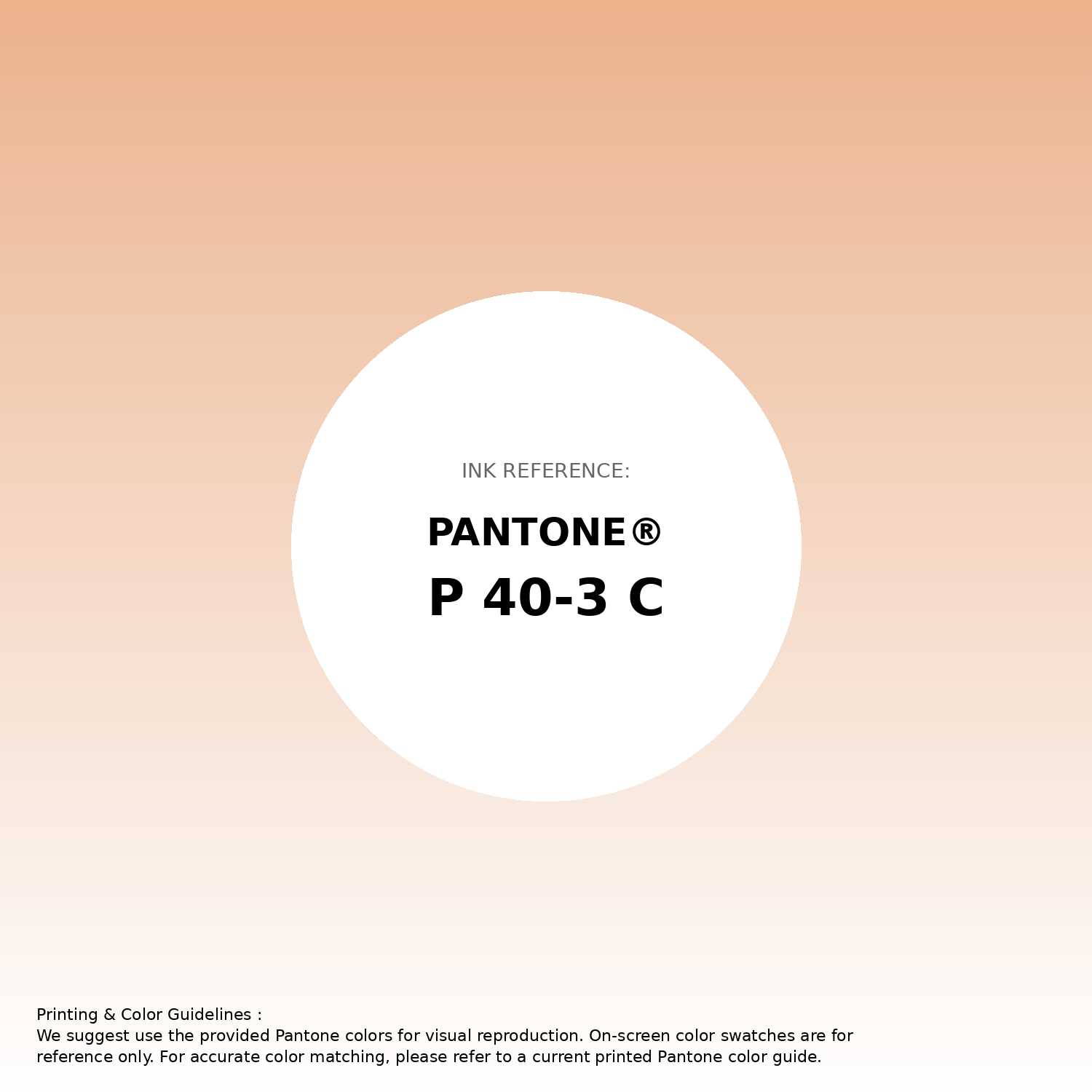 Stunning gradient artwork featuring Pantone P 40-3 C Color | Hex color Code #ebb28c. Beautiful color transitions perfect for modern designs and backgrounds. #gradient #colorart #design #ebb28c