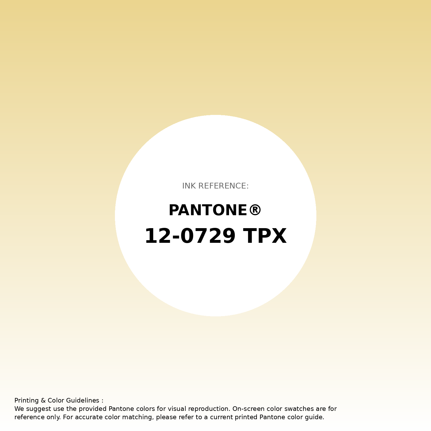 Stunning gradient artwork featuring Pantone 12-0729 Tpx Sundress Color | Hex color Code #ebd58f. Beautiful color transitions perfect for modern designs and backgrounds. #gradient #colorart #design #ebd58f