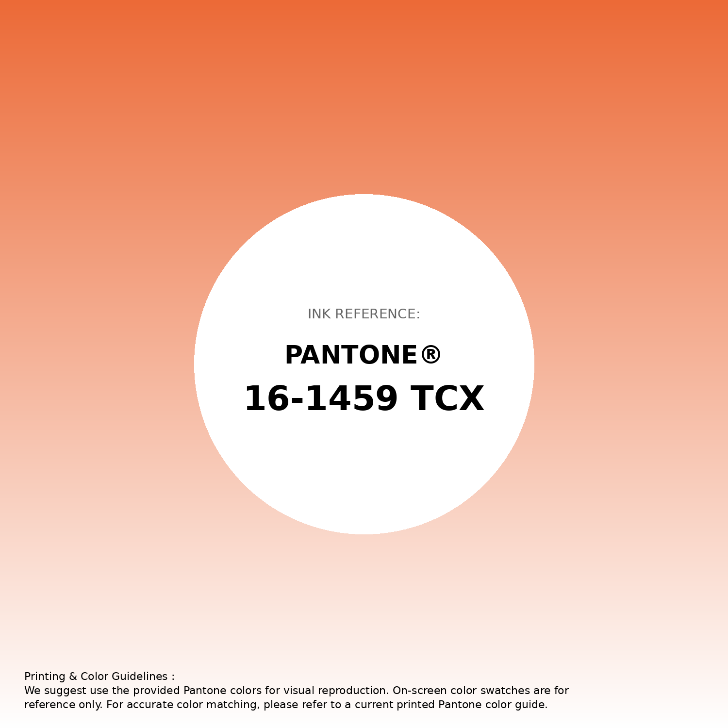 Hex Color #ec6a37 | Printing Match PANTONE 16-1459 TCX | Color