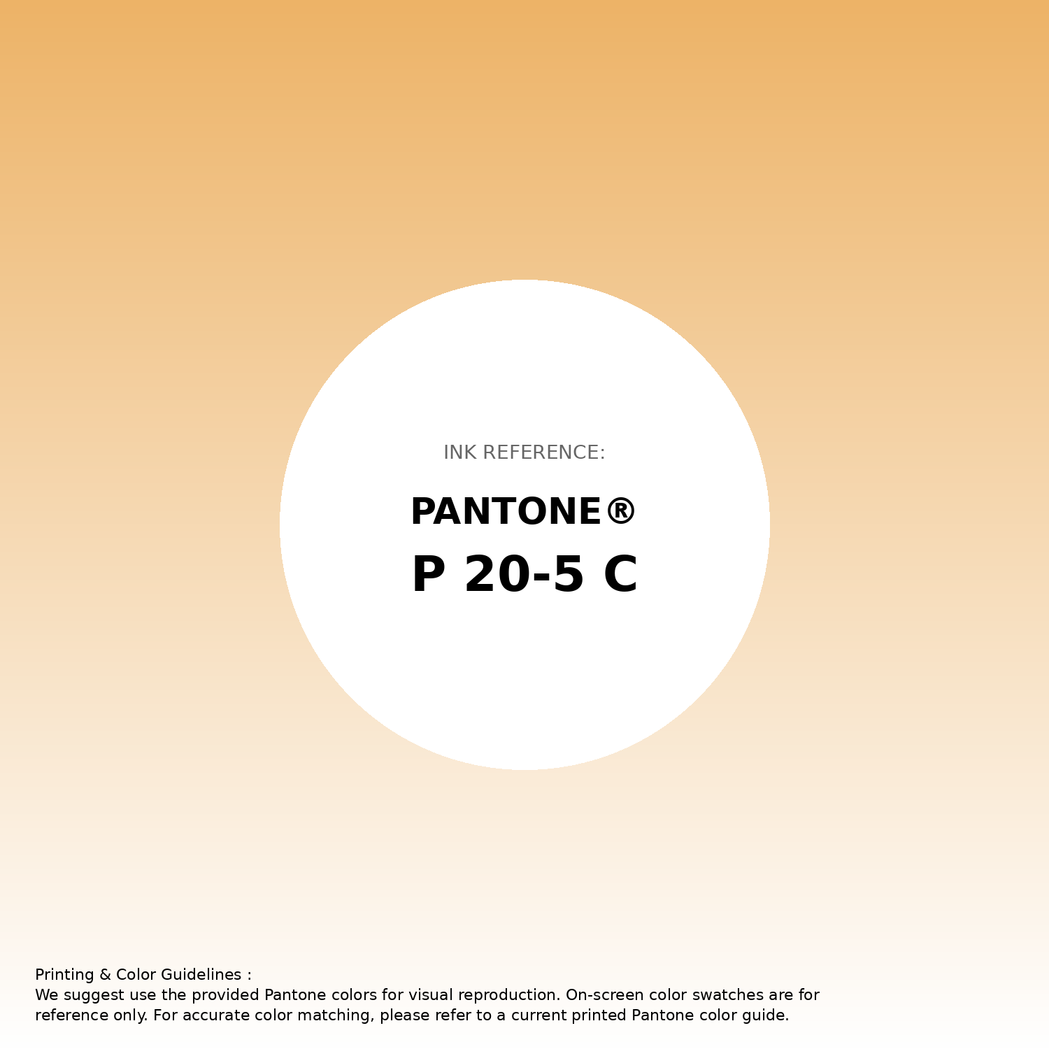Stunning gradient artwork featuring Pantone P 20-5 C Color | Hex color Code #edb367. Beautiful color transitions perfect for modern designs and backgrounds. #gradient #colorart #design #edb367