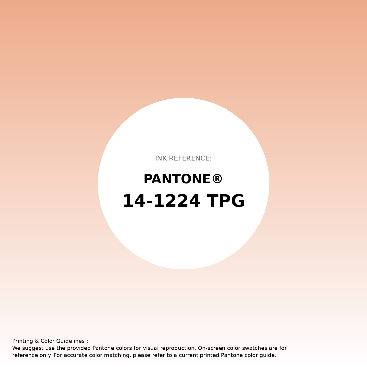 Stunning gradient artwork featuring Pantone 14-1224 Tpg Coral Sands Color | Hex color Code #eeab8a. Beautiful color transitions perfect for modern designs and backgrounds. #gradient #colorart #design #eeab8a