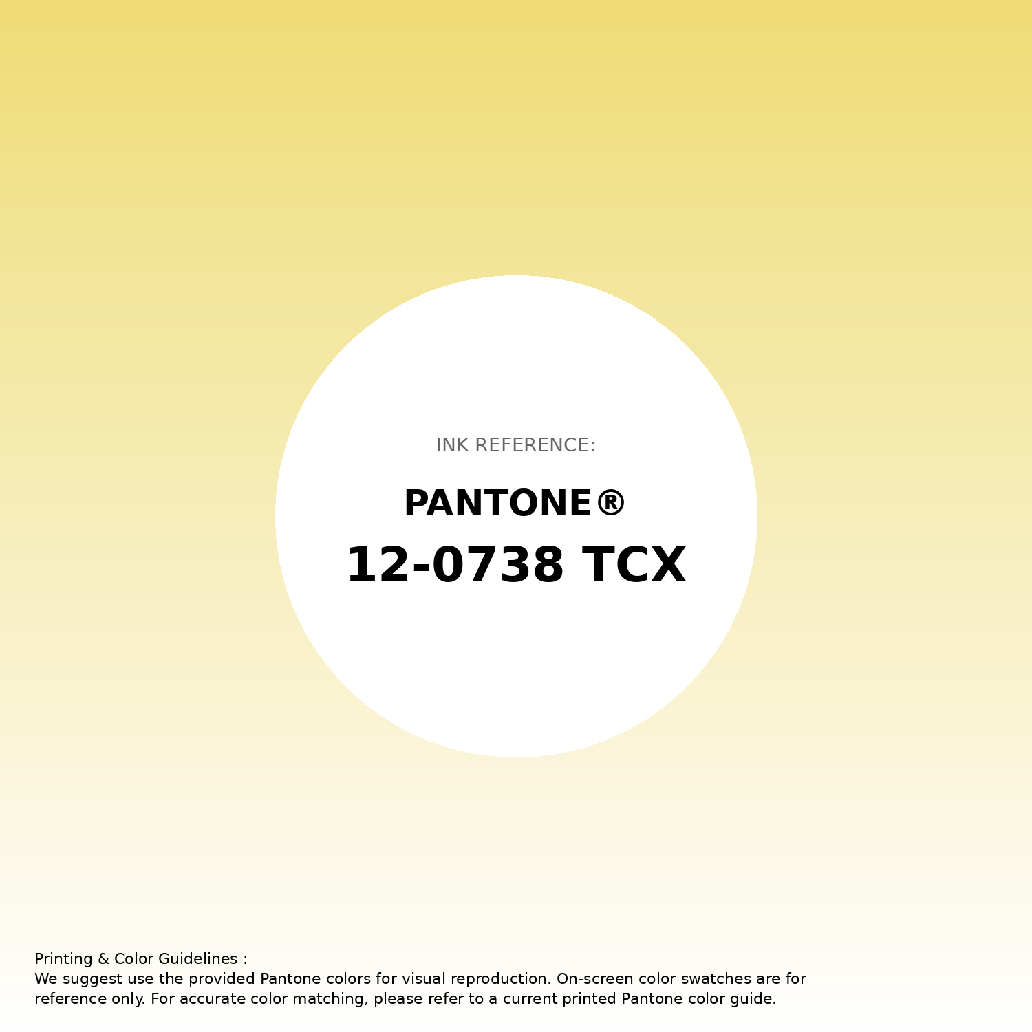 Stunning gradient artwork featuring Pantone 12-0738 Tcx Yellow Cream Color | Hex color Code #efdc75. Beautiful color transitions perfect for modern designs and backgrounds. #gradient #colorart #design #efdc75
