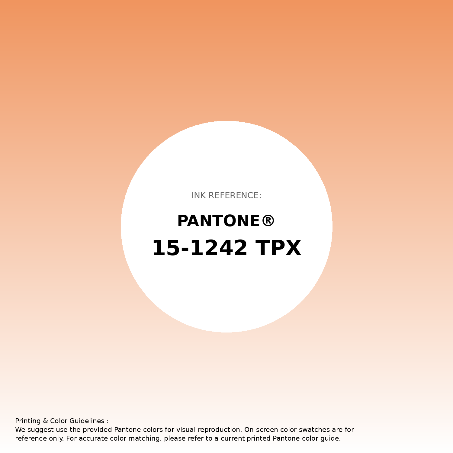 Stunning gradient artwork featuring Pantone 15-1242 Tpx Muskmelon Color | Hex color Code #f0955f. Beautiful color transitions perfect for modern designs and backgrounds. #gradient #colorart #design #f0955f