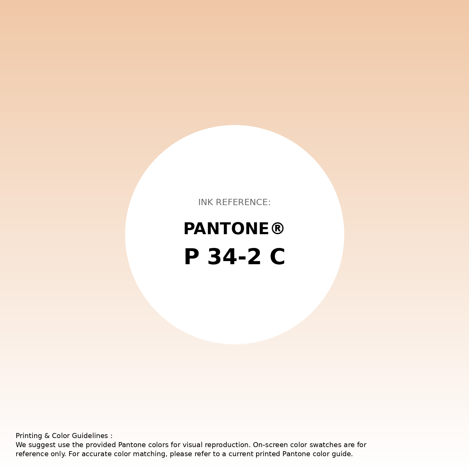 Stunning gradient artwork featuring Pantone P 34-2 C Color | Hex color Code #f0c8a7. Beautiful color transitions perfect for modern designs and backgrounds. #gradient #colorart #design #f0c8a7