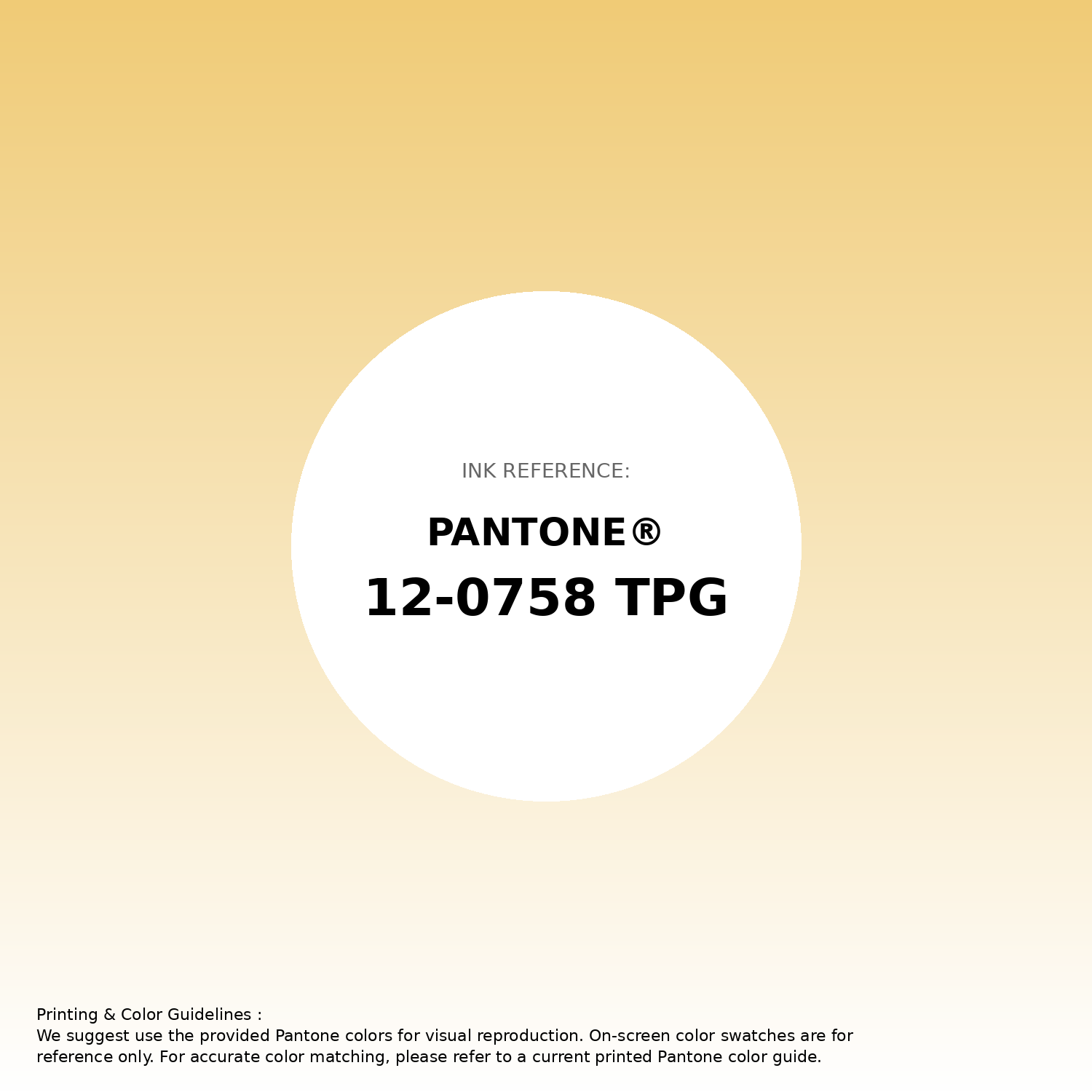Stunning gradient artwork featuring Pantone 12-0758 Tpg Yarrow Color | Hex color Code #f0cb76. Beautiful color transitions perfect for modern designs and backgrounds. #gradient #colorart #design #f0cb76
