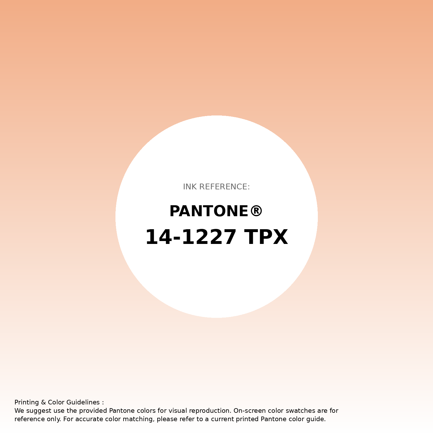 Peach:) Hex Color #f2ad86 | Printing Match PANTONE 14-1227 TPX | Color