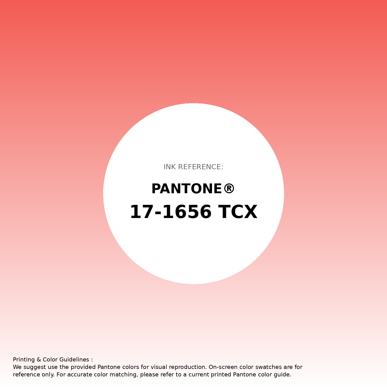 Stunning gradient artwork featuring Pantone 17-1656 Tcx Hot Coral Color | Hex color Code #f35b53. Beautiful color transitions perfect for modern designs and backgrounds. #gradient #colorart #design #f35b53