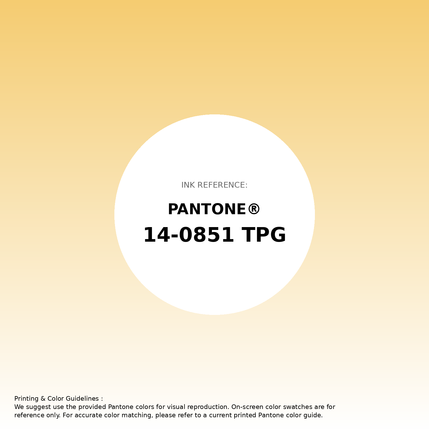 Stunning gradient artwork featuring Pantone 14-0851 Tpg Samoan Sun Color | Hex color Code #f5cc71. Beautiful color transitions perfect for modern designs and backgrounds. #gradient #colorart #design #f5cc71