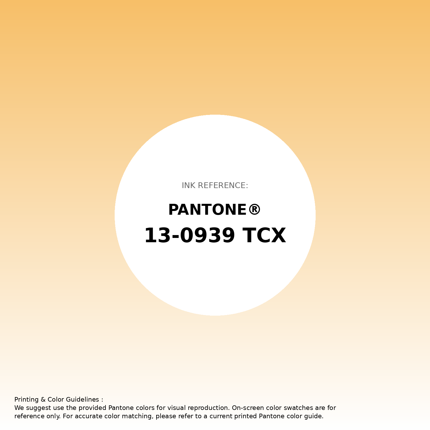 Stunning gradient artwork featuring Pantone 13-0939 Tcx Golden Cream Color | Hex color Code #f7bf68. Beautiful color transitions perfect for modern designs and backgrounds. #gradient #colorart #design #f7bf68