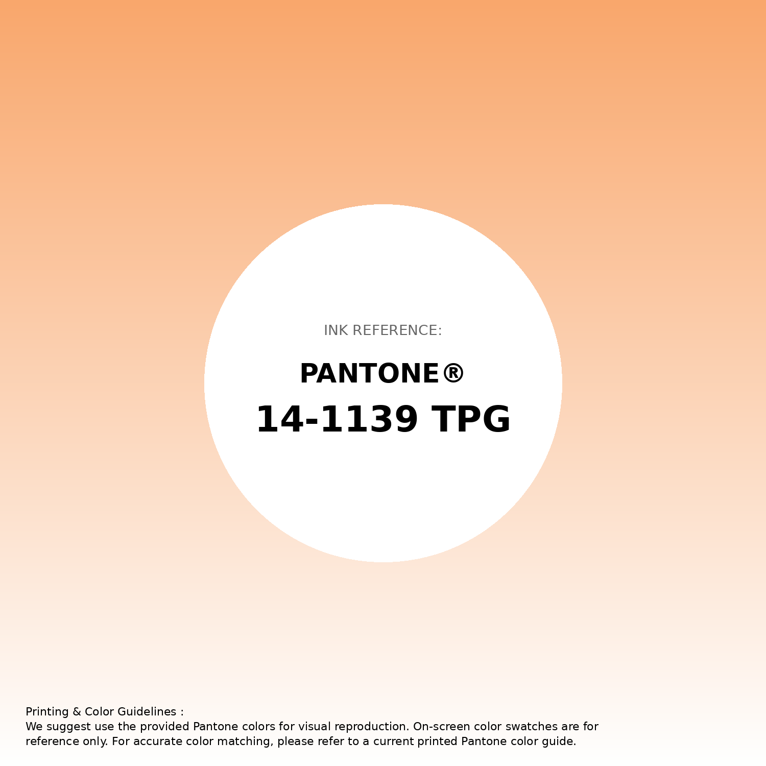 Stunning gradient artwork featuring Pantone 14-1139 Tpg Pumpkin Color | Hex color Code #f9a76c. Beautiful color transitions perfect for modern designs and backgrounds. #gradient #colorart #design #f9a76c