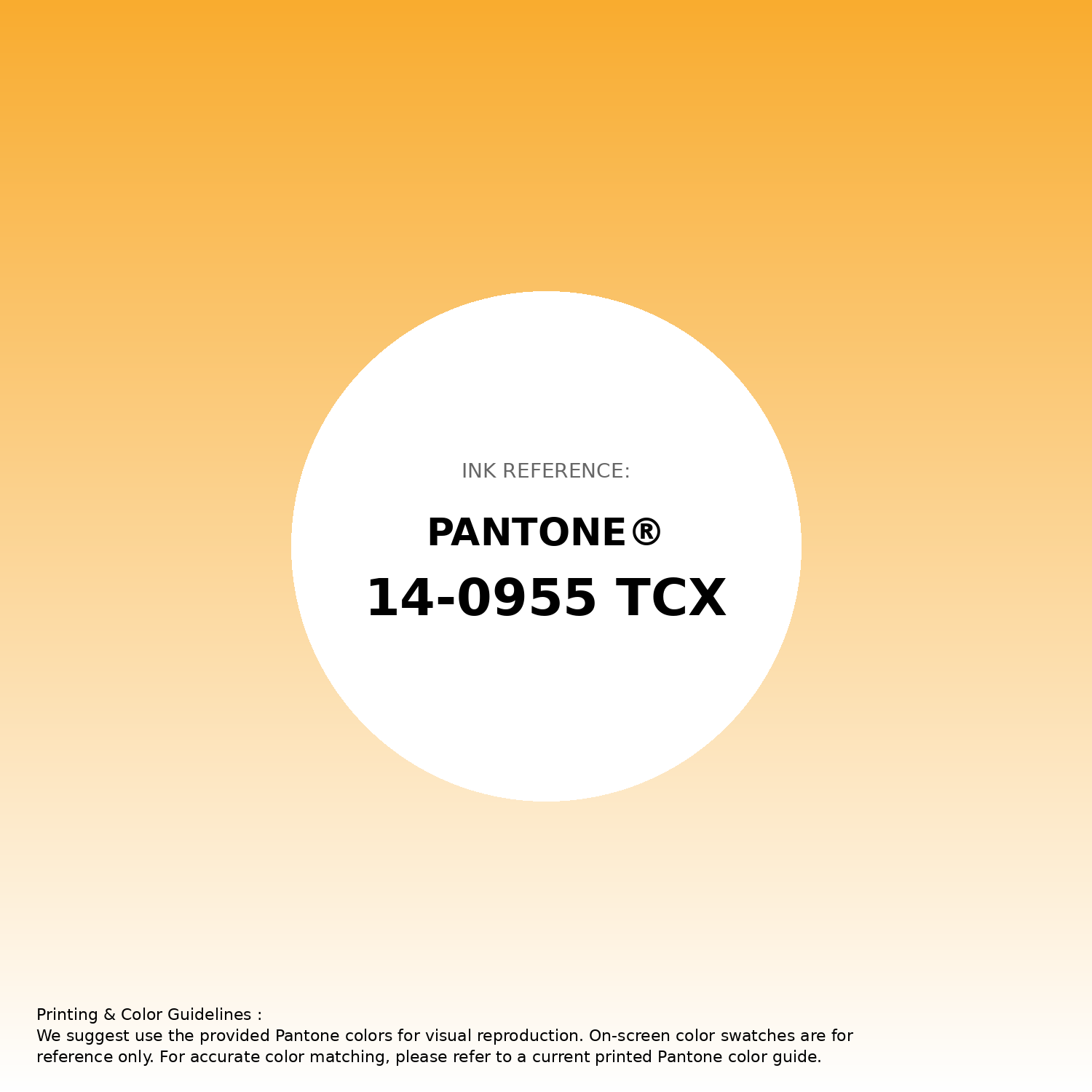 Hex Color #f9ac2f | Printing Match PANTONE 14-0955 TCX | Color
