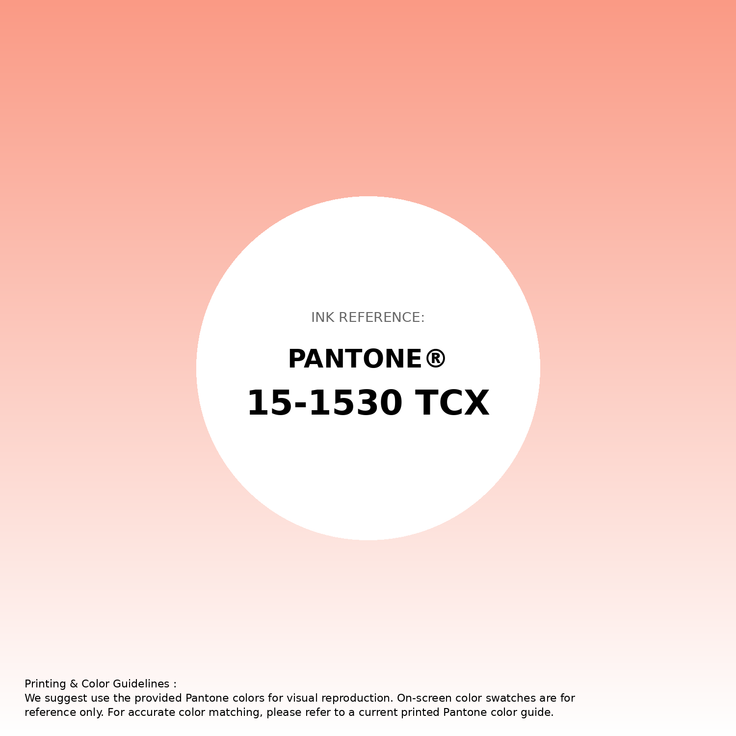 Stunning gradient artwork featuring Pantone 15-1530 Tcx Peach Pink Color | Hex color Code #fa9a85. Beautiful color transitions perfect for modern designs and backgrounds. #gradient #colorart #design #fa9a85