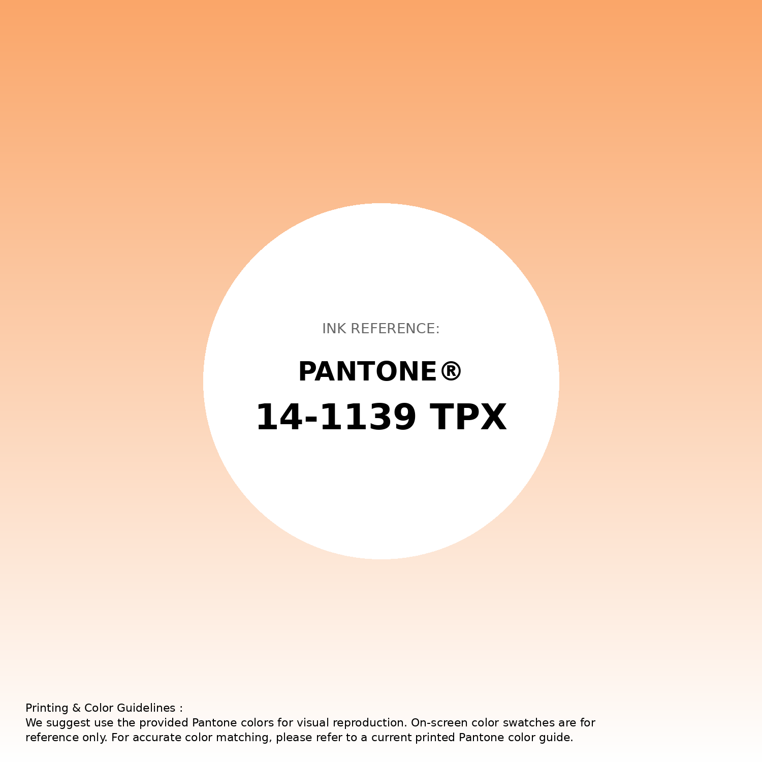 Stunning gradient artwork featuring Pantone 14-1139 Tpx Pumpkin Color | Hex color Code #faa669. Beautiful color transitions perfect for modern designs and backgrounds. #gradient #colorart #design #faa669