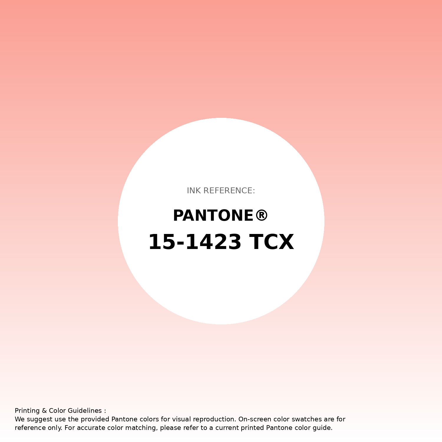 Stunning gradient artwork featuring Pantone 15-1423 Tcx Peach Amber Color | Hex color Code #fb9f93. Beautiful color transitions perfect for modern designs and backgrounds. #gradient #colorart #design #fb9f93