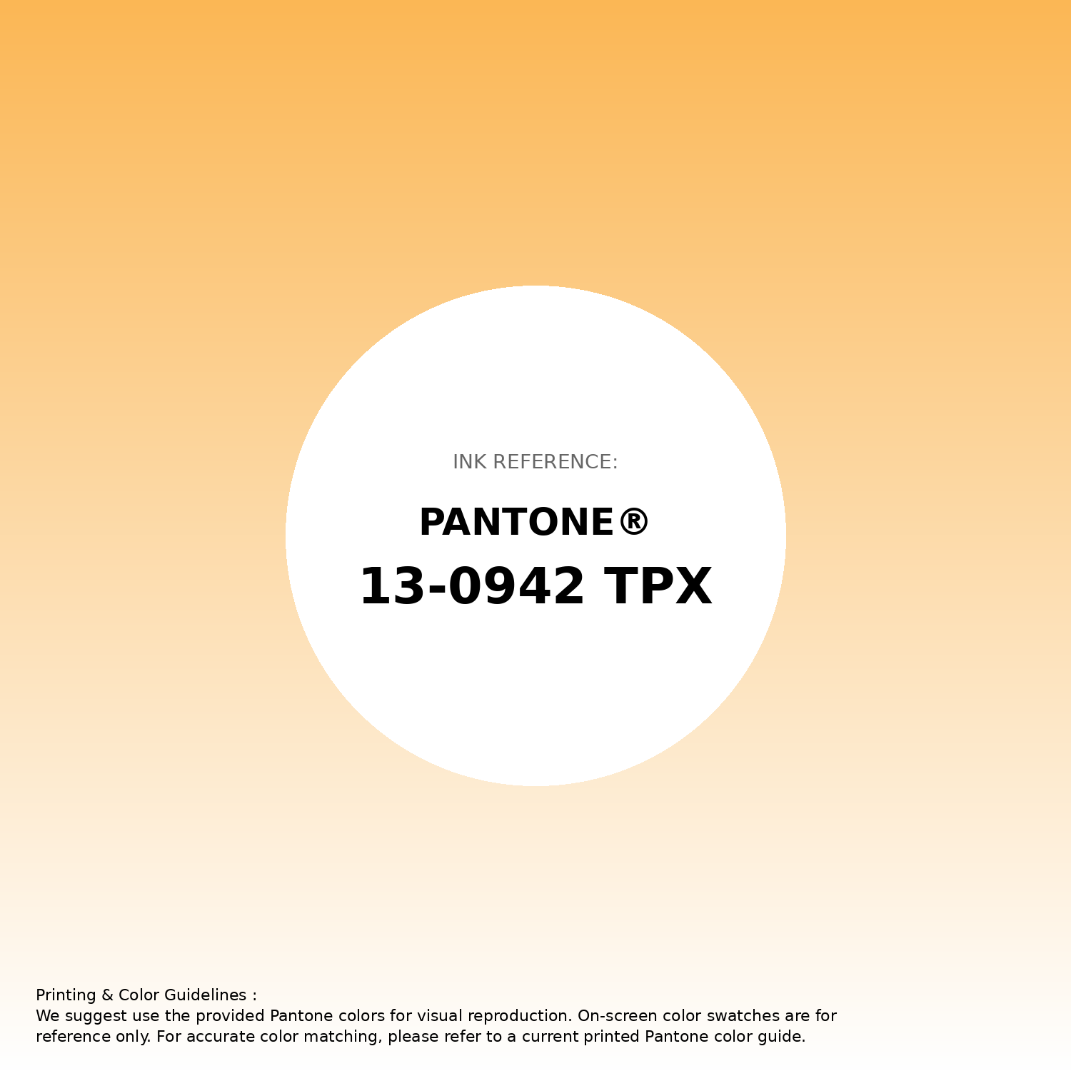 Stunning gradient artwork featuring Pantone 13-0942 Tpx Amber Yellow Color | Hex color Code #fbb755. Beautiful color transitions perfect for modern designs and backgrounds. #gradient #colorart #design #fbb755
