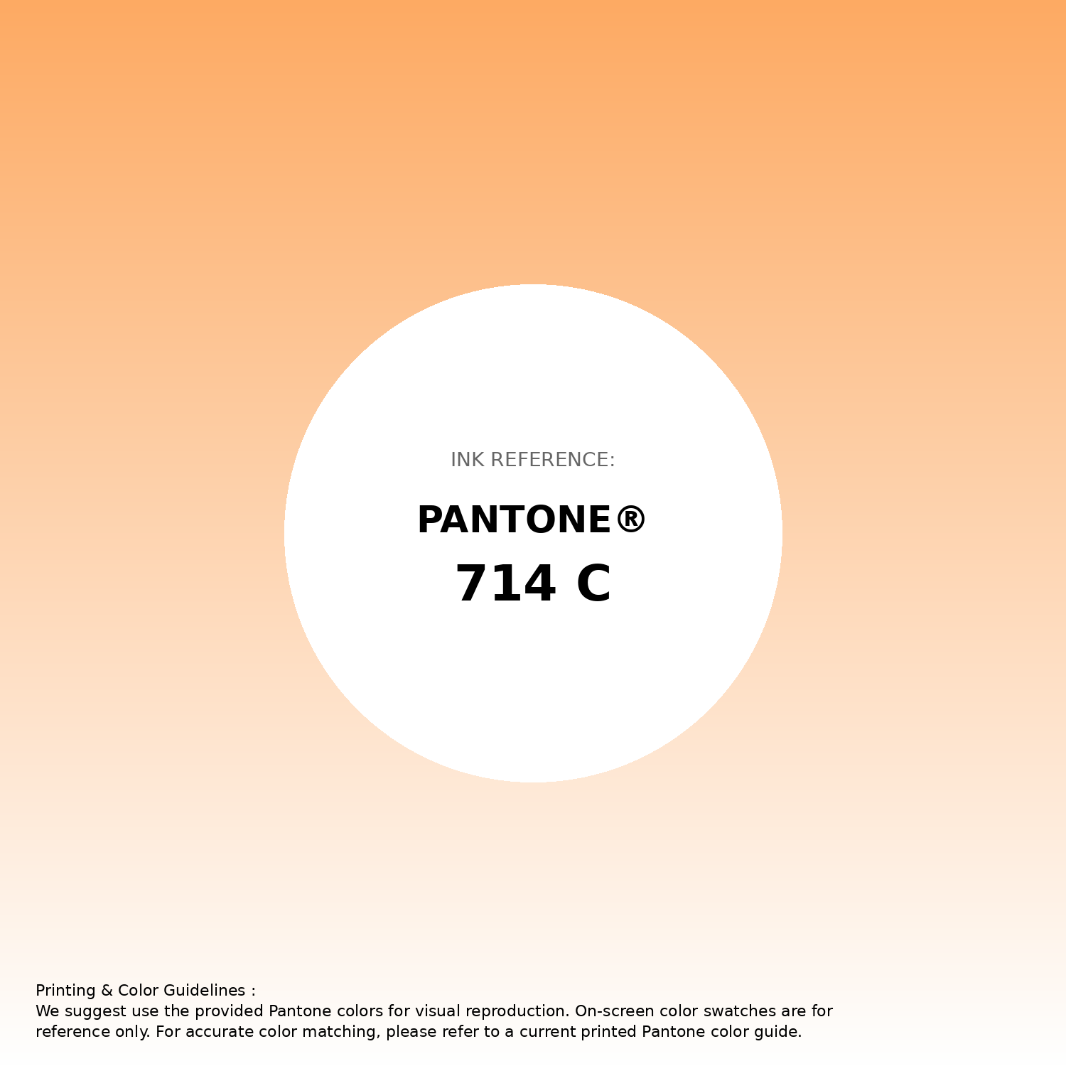 Stunning gradient artwork featuring Pantone 714 C Color | Hex color Code #fdaa63. Beautiful color transitions perfect for modern designs and backgrounds. #gradient #colorart #design #fdaa63