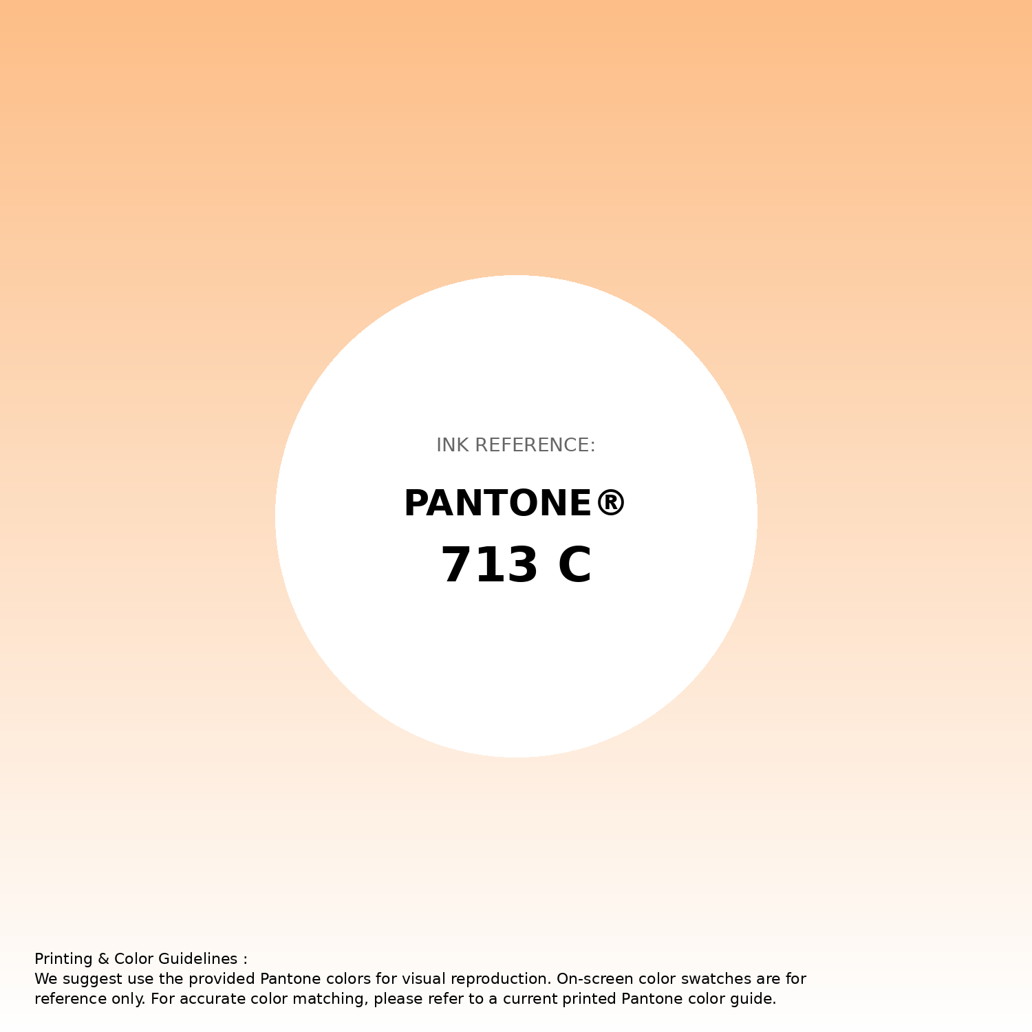 Stunning gradient artwork featuring Pantone 713 C Color | Hex color Code #fdbe87. Beautiful color transitions perfect for modern designs and backgrounds. #gradient #colorart #design #fdbe87