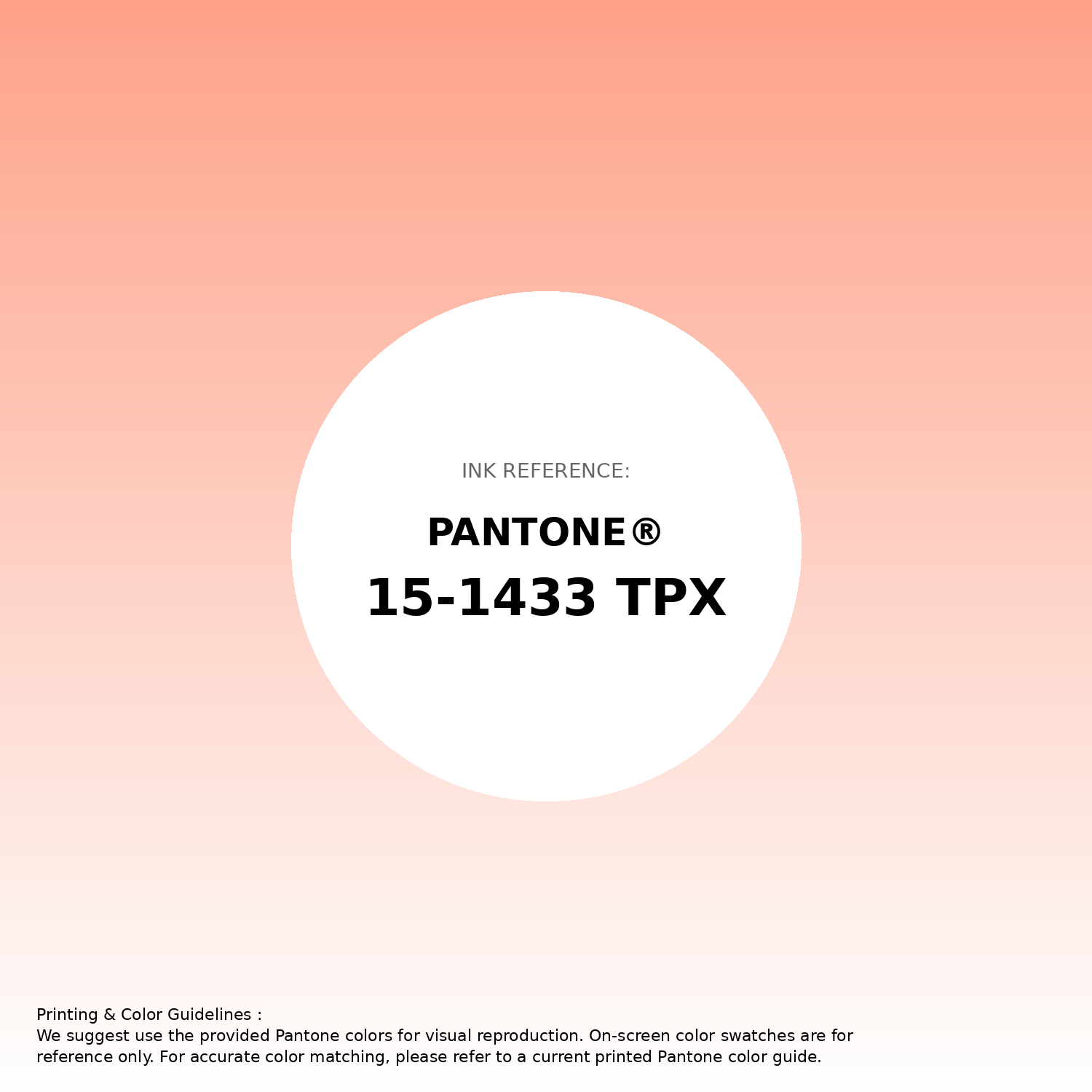 Stunning gradient artwork featuring Pantone 15-1433 Tpx Papaya Punch Color | Hex color Code #fea188. Beautiful color transitions perfect for modern designs and backgrounds. #gradient #colorart #design #fea188