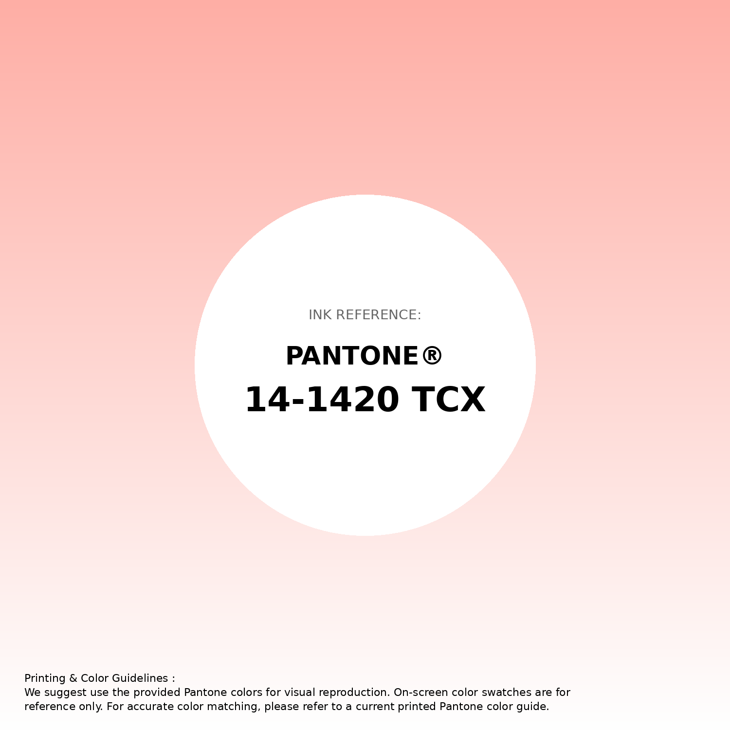 Stunning gradient artwork featuring Pantone 14-1420 Tcx Apricot Blush Color | Hex color Code #feaea5. Beautiful color transitions perfect for modern designs and backgrounds. #gradient #colorart #design #feaea5