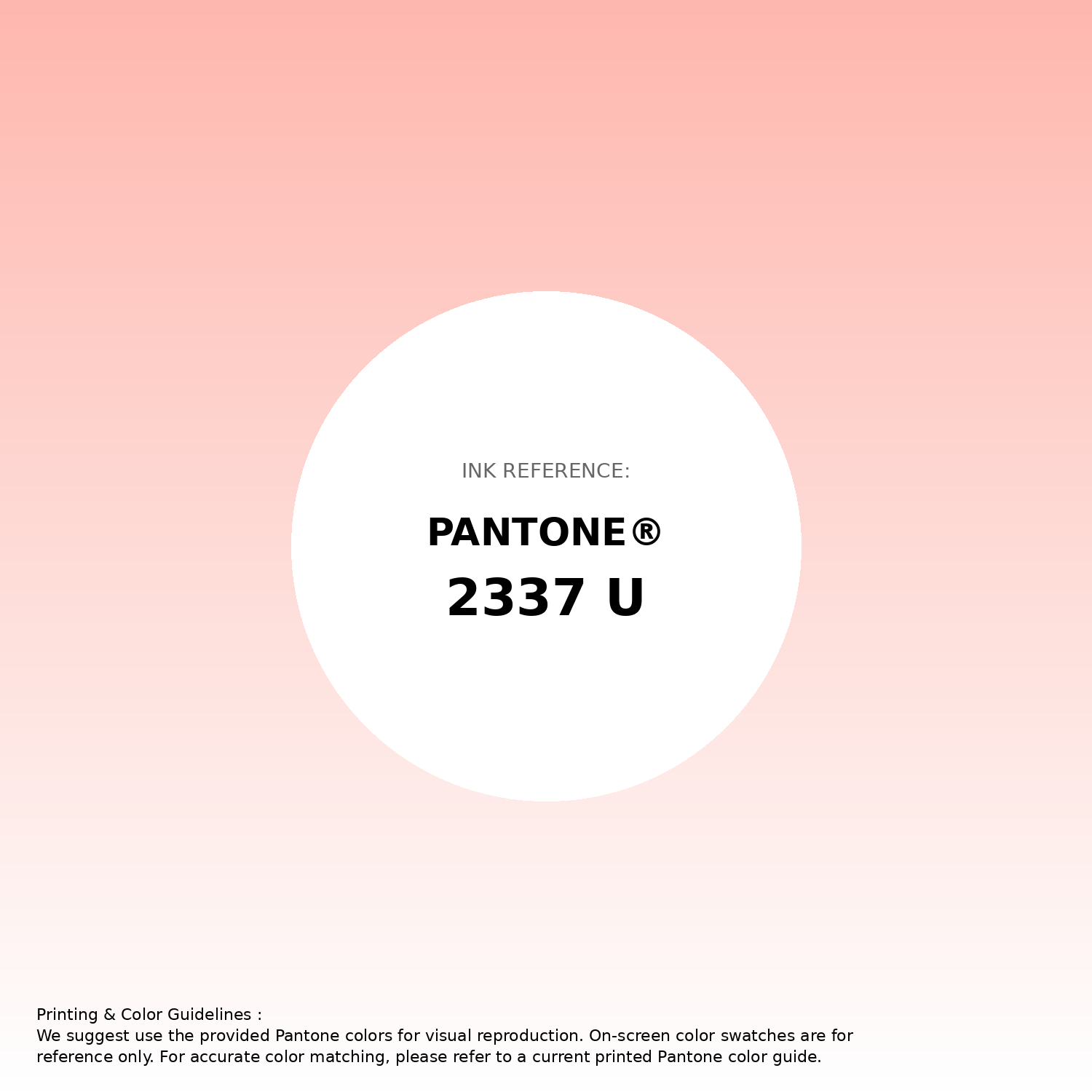 Stunning gradient artwork featuring Pantone 2337 U Color | Hex color Code #feb7ae. Beautiful color transitions perfect for modern designs and backgrounds. #gradient #colorart #design #feb7ae