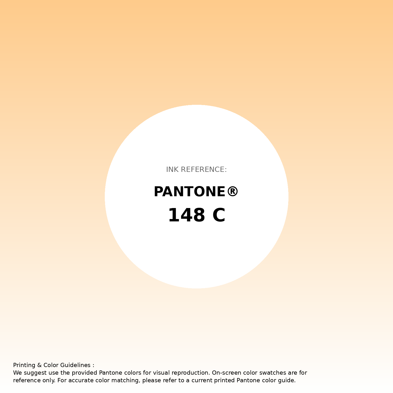 Stunning gradient artwork featuring Pantone 148 C Color | Hex color Code #fecb8b. Beautiful color transitions perfect for modern designs and backgrounds. #gradient #colorart #design #fecb8b