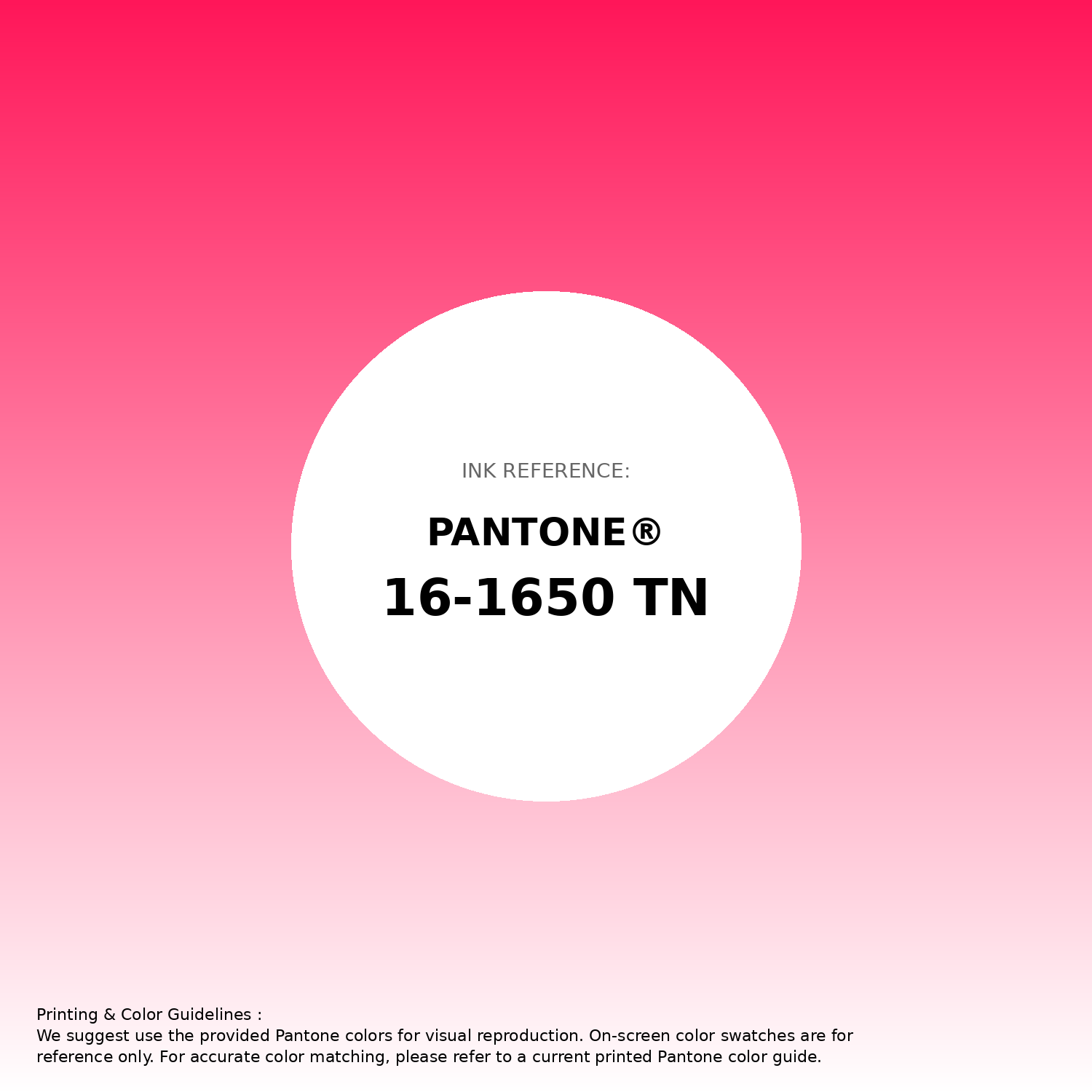 Stunning gradient artwork featuring Pantone 16-1650 Tn Diva Pink Color | Hex color Code #ff1659. Beautiful color transitions perfect for modern designs and backgrounds. #gradient #colorart #design #ff1659