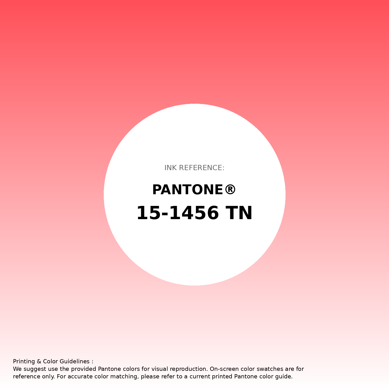 Stunning gradient artwork featuring Pantone 15-1456 Tn Fiery Coral Color | Hex color Code #ff4f58. Beautiful color transitions perfect for modern designs and backgrounds. #gradient #colorart #design #ff4f58