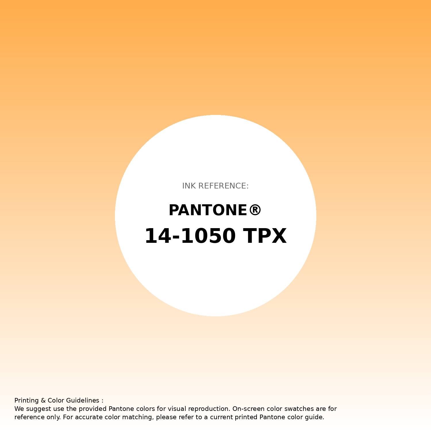 Stunning gradient artwork featuring Pantone 14-1050 Tpx Marigold Color | Hex color Code #ffad4a. Beautiful color transitions perfect for modern designs and backgrounds. #gradient #colorart #design #ffad4a