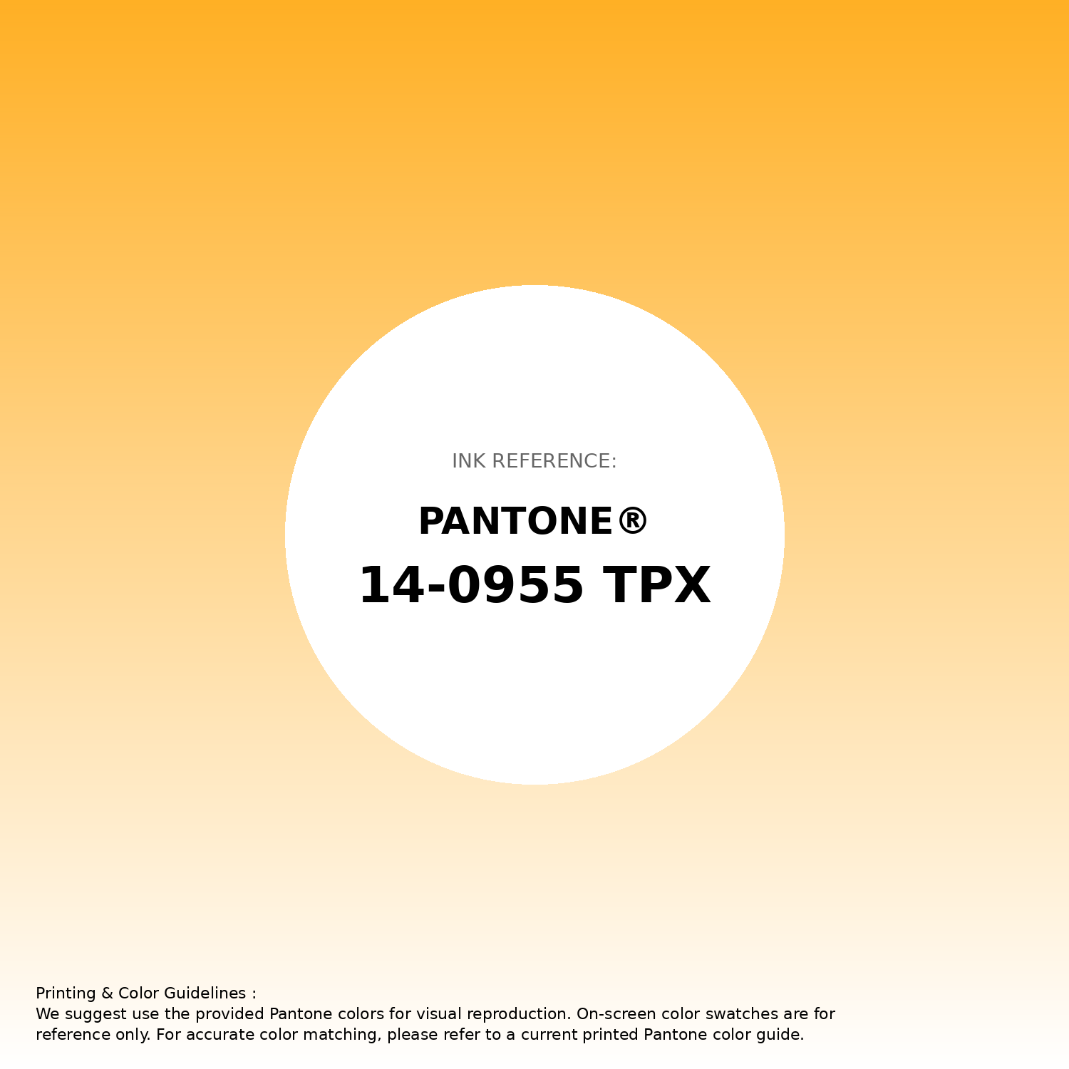 Hex Color #ffb025 | Printing Match PANTONE 14-0955 TPX | Color