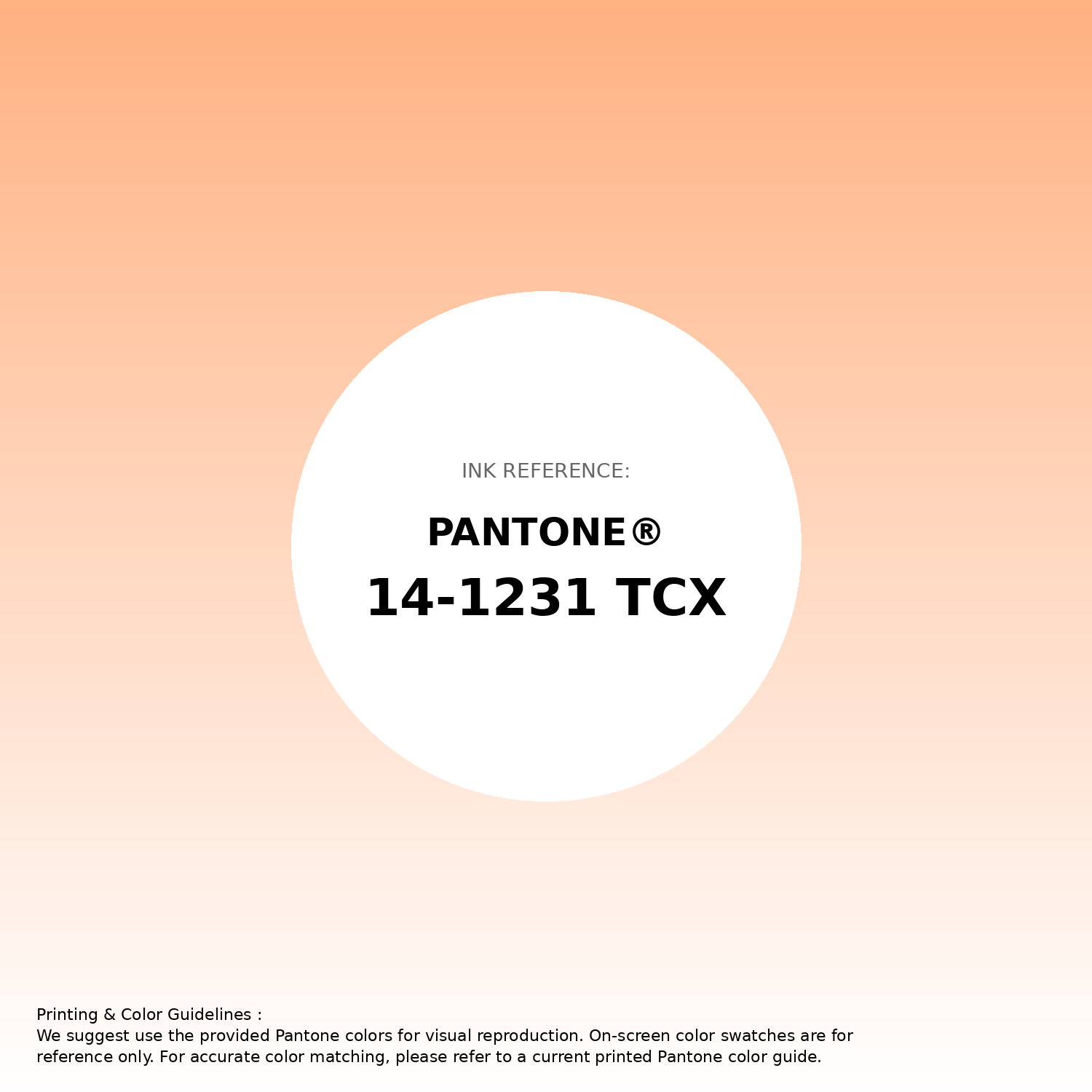 Stunning gradient artwork featuring Pantone 14-1231 Tcx Peach Cobbler Color | Hex color Code #ffb181. Beautiful color transitions perfect for modern designs and backgrounds. #gradient #colorart #design #ffb181