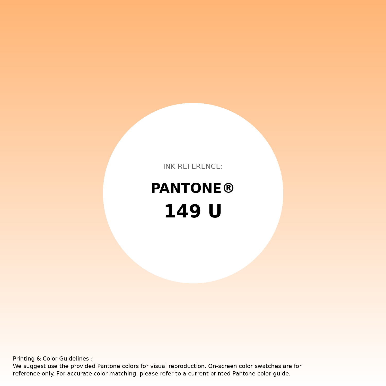 Stunning gradient artwork featuring Pantone 149 U Color | Hex color Code #ffb575. Beautiful color transitions perfect for modern designs and backgrounds. #gradient #colorart #design #ffb575