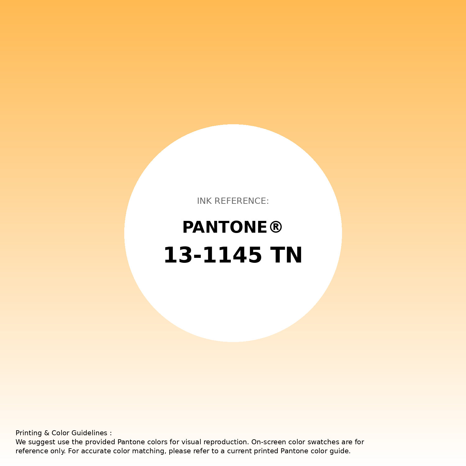 Stunning gradient artwork featuring Pantone 13-1145 Tn Orange Pop Color | Hex color Code #ffba52. Beautiful color transitions perfect for modern designs and backgrounds. #gradient #colorart #design #ffba52