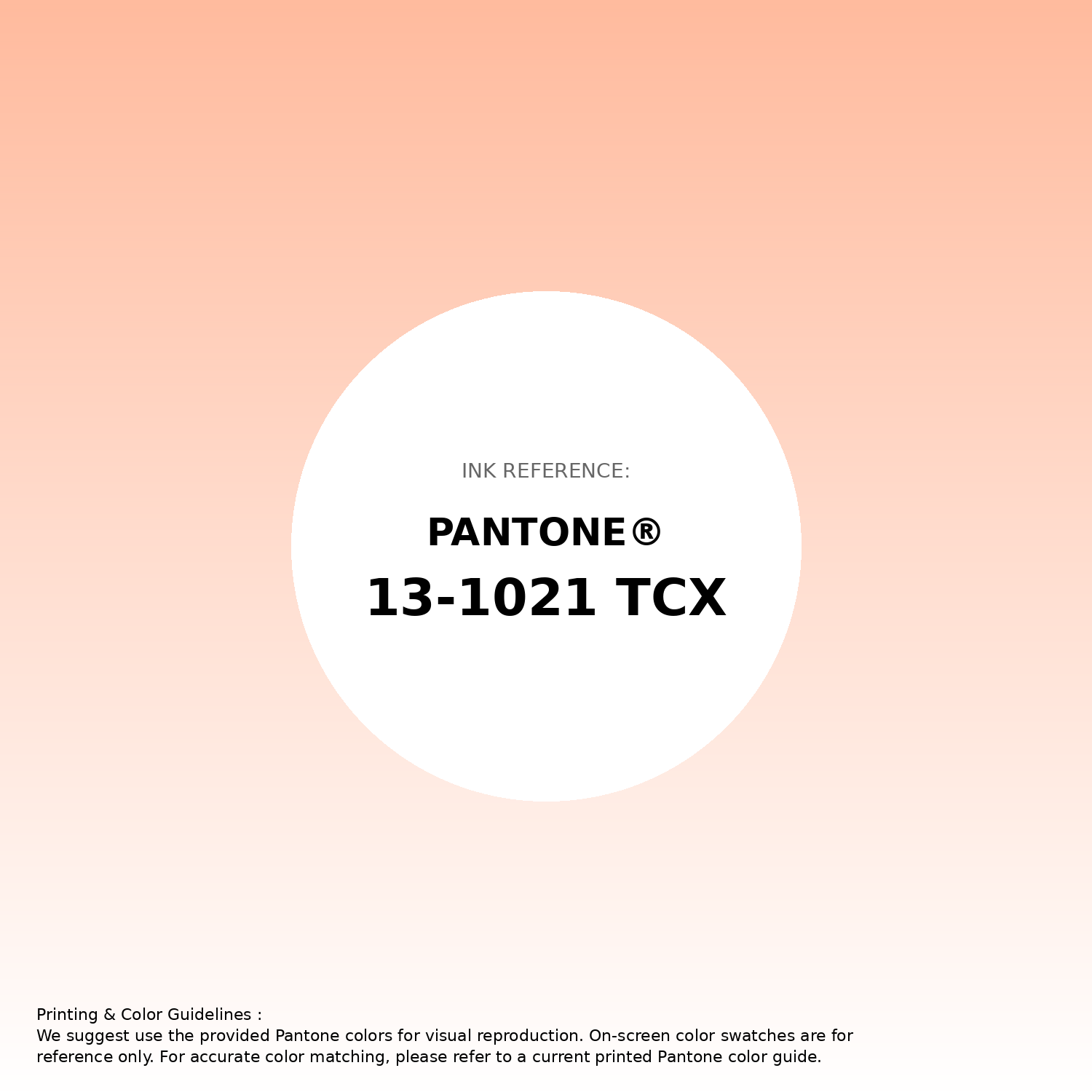 Stunning gradient artwork featuring Pantone 13-1021 Tcx Prairie Sunset Color | Hex color Code #ffbb9e. Beautiful color transitions perfect for modern designs and backgrounds. #gradient #colorart #design #ffbb9e