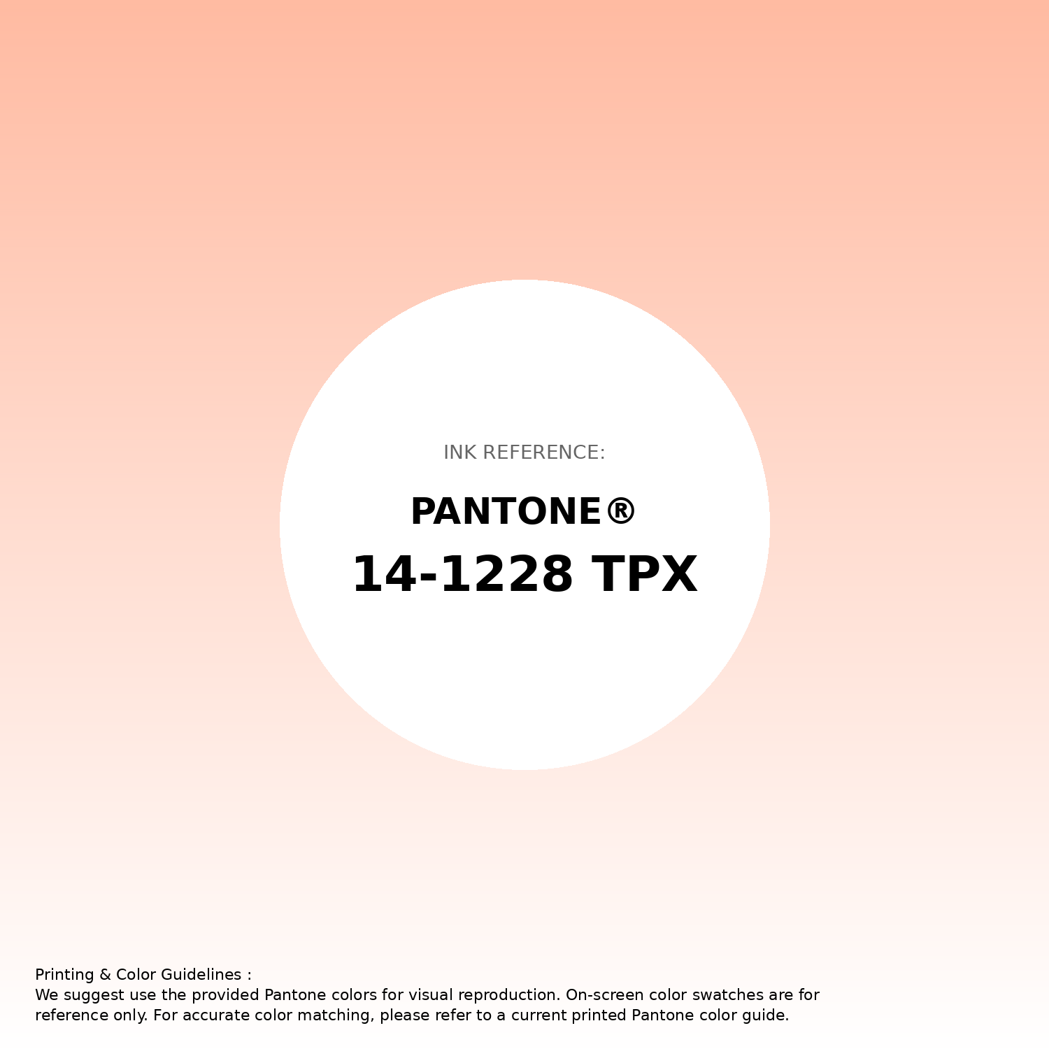 Stunning gradient artwork featuring Pantone 14-1228 Tpx Peach Nectar Color | Hex color Code #ffbba2. Beautiful color transitions perfect for modern designs and backgrounds. #gradient #colorart #design #ffbba2