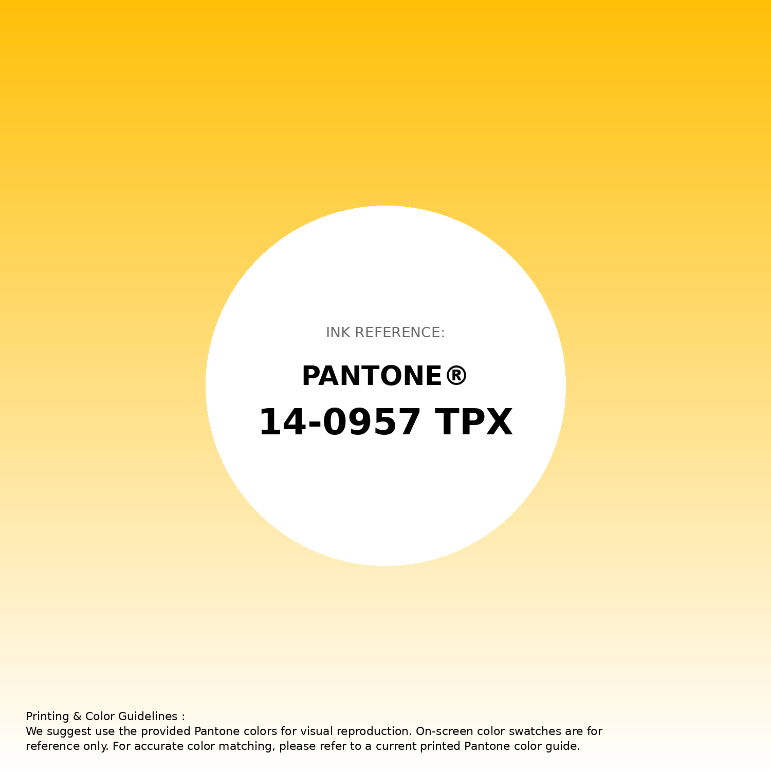 Hex Color #FFC007 — Pantone 14-0957 TPX Match, RGB, CMYK