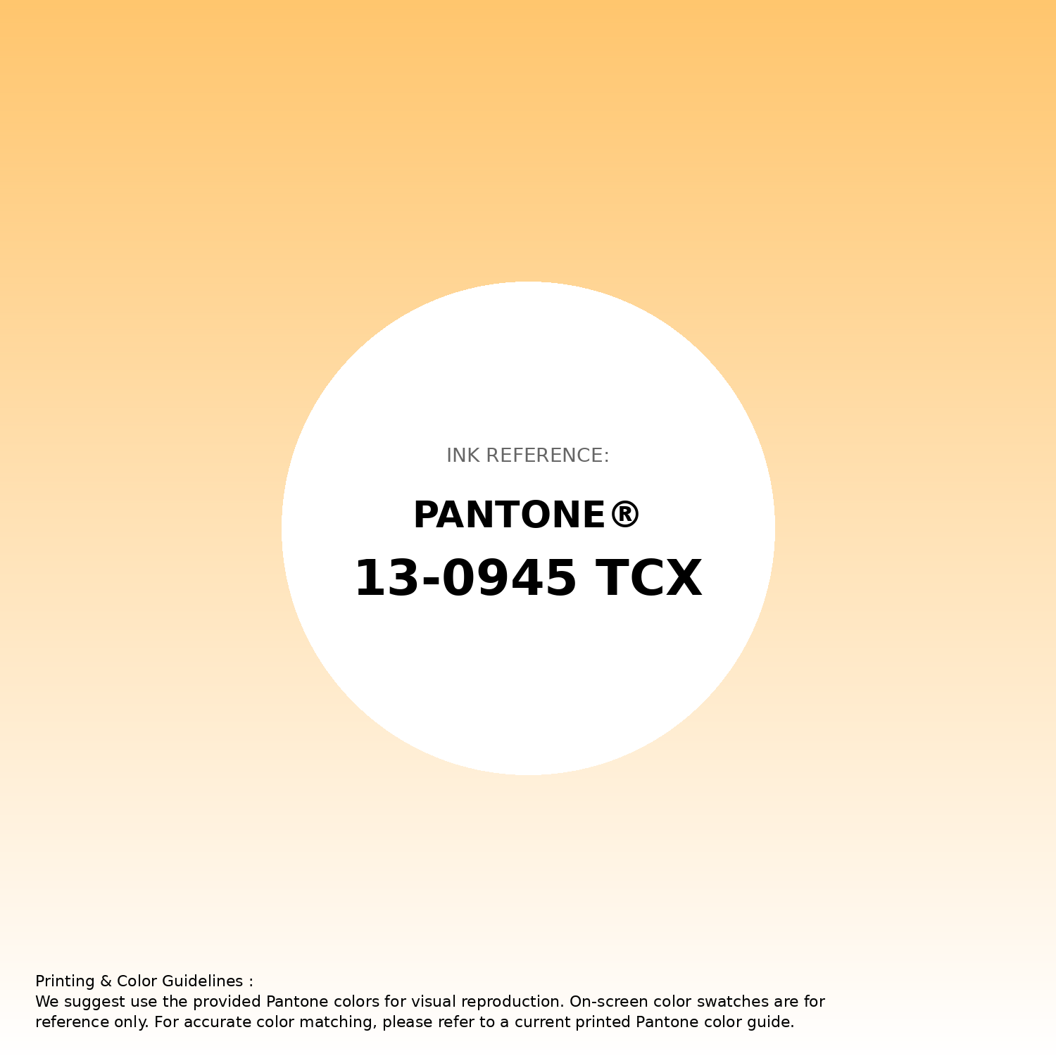 Stunning gradient artwork featuring Pantone 13-0945 Tcx Pale Marigold Color | Hex color Code #ffc66e. Beautiful color transitions perfect for modern designs and backgrounds. #gradient #colorart #design #ffc66e
