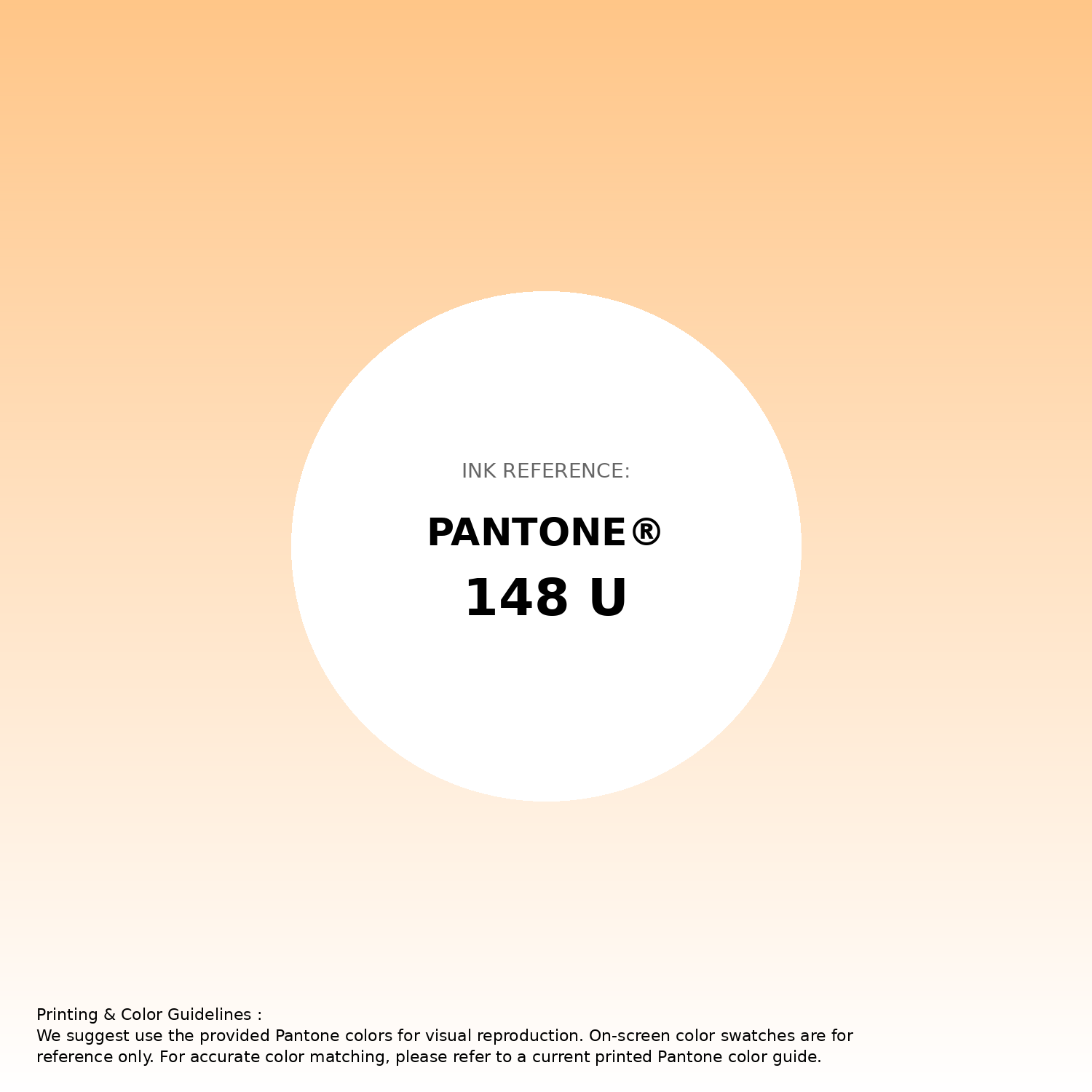 Stunning gradient artwork featuring Pantone 148 U Color | Hex color Code #ffc688. Beautiful color transitions perfect for modern designs and backgrounds. #gradient #colorart #design #ffc688