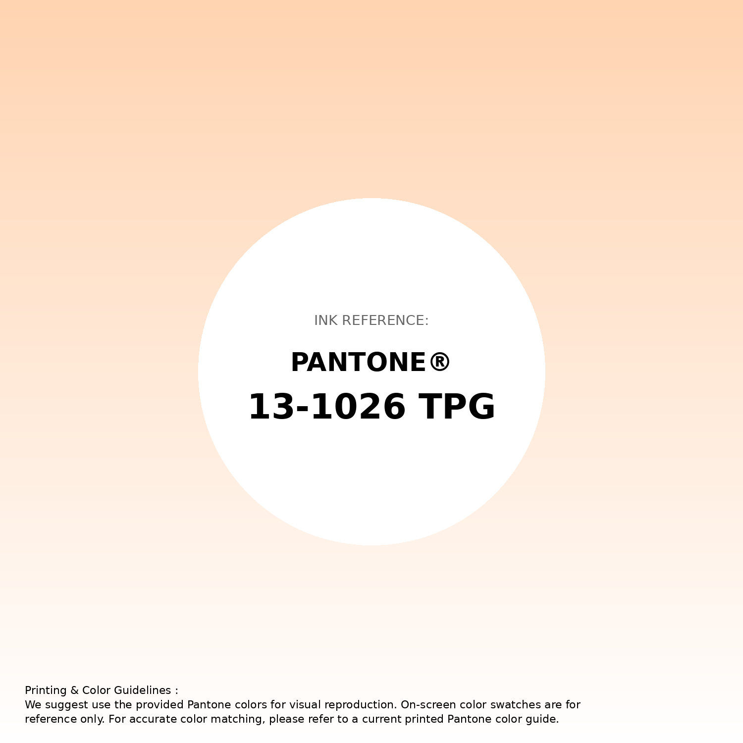 Stunning gradient artwork featuring Pantone 13-1026 Tpg Creampuff Color | Hex color Code #ffd4b1. Beautiful color transitions perfect for modern designs and backgrounds. #gradient #colorart #design #ffd4b1