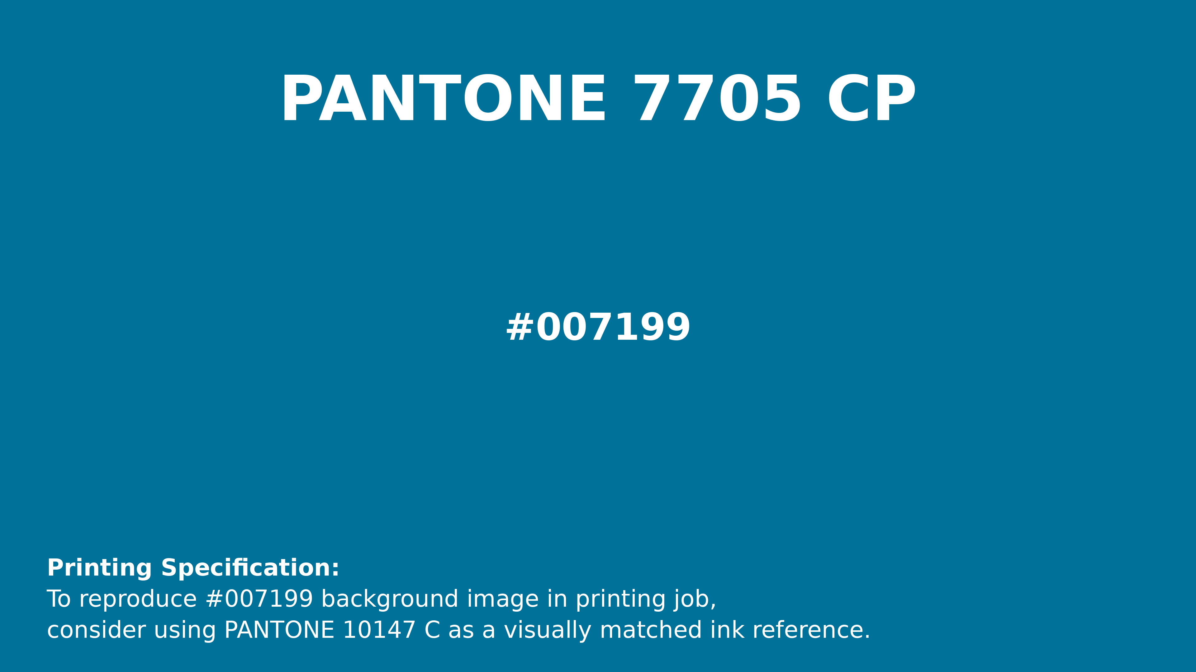 Professional Pantone color reference guide for  Disarm (similar) Color | Hex 007199. Perfect for printing specifications and color matching in production. #pantone #colormatching #printing #007199