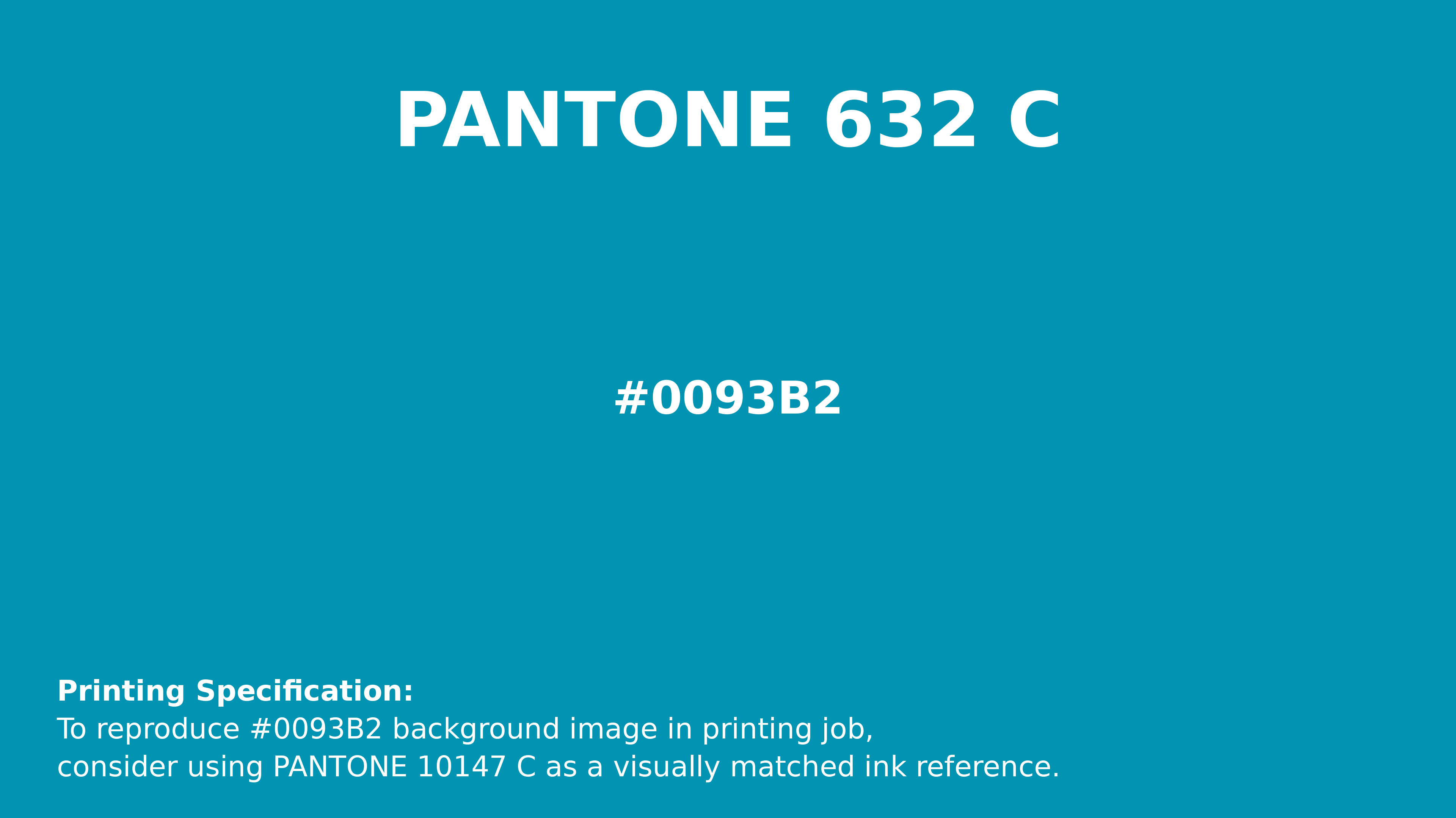 Professional Pantone color reference guide for Pantone 632 C Color | Hex color Code #0093b2. Perfect for printing specifications and color matching in production. #pantone #colormatching #printing #0093b2