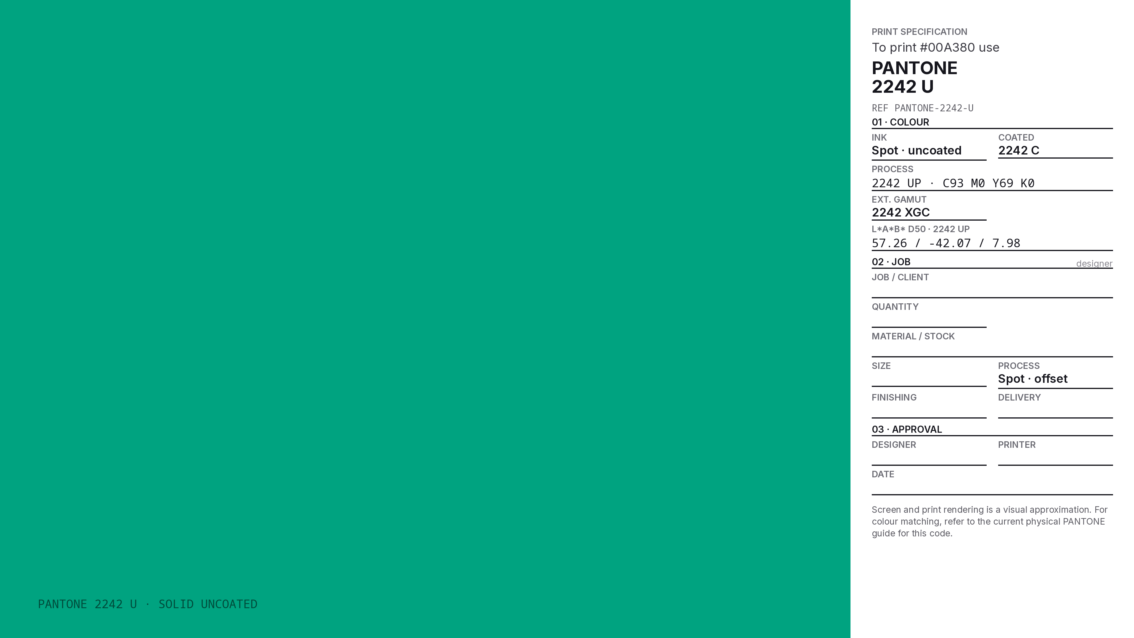 00A380 Hex Code (Congo Green Shade) — RGB, CMYK & HSL Color Values
