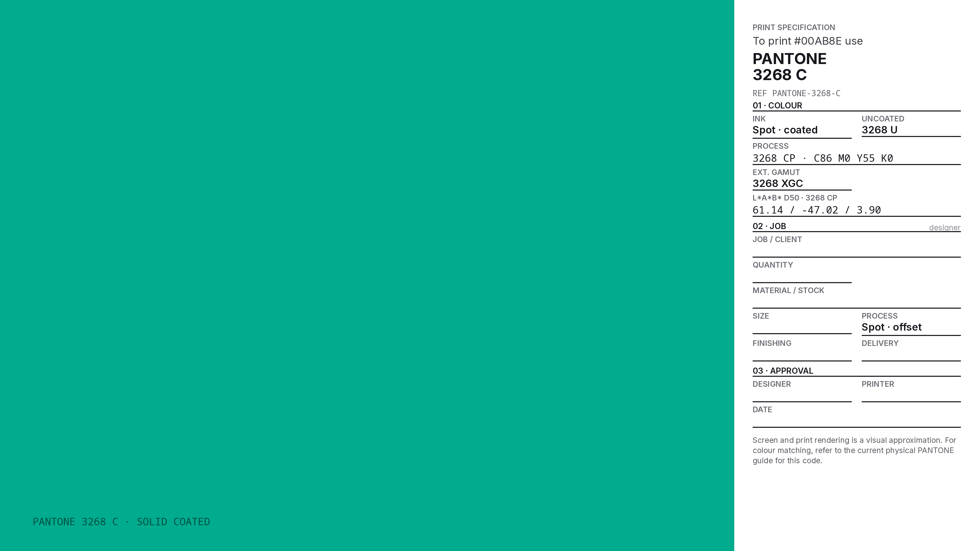 00AB8E Hex Code (Hobgoblin Shade) — RGB, CMYK & HSL Color Values
