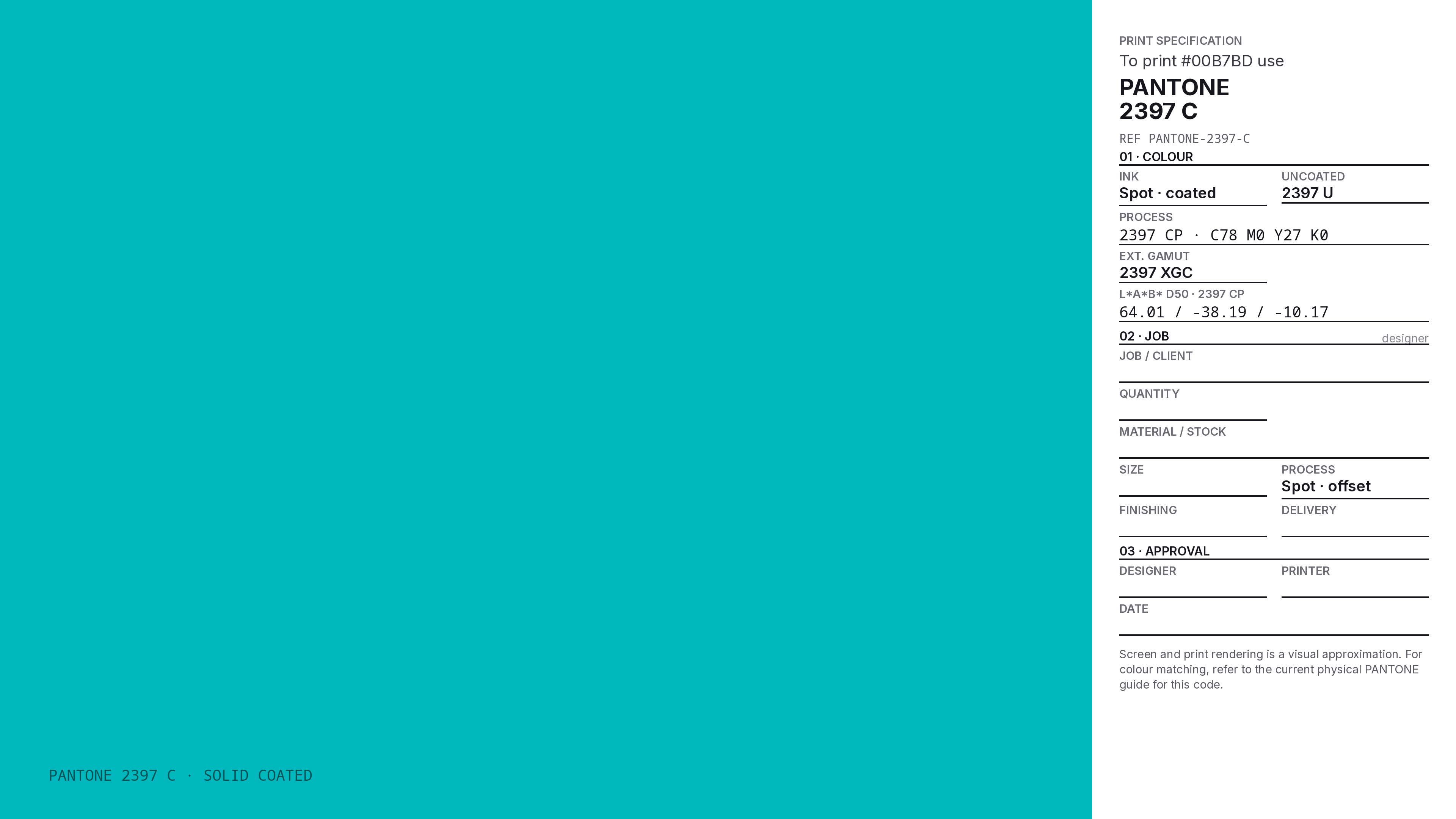 00B7BD Hex Code (Cyan Sky Shade) — RGB, CMYK & HSL Color Values