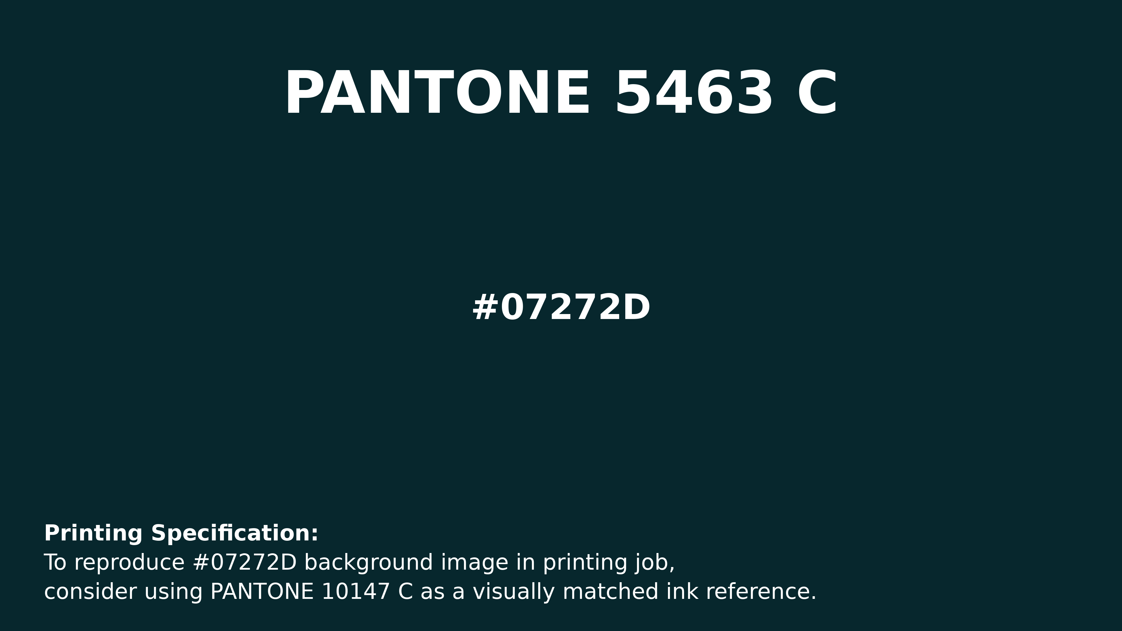 その他 PANTONE Solid Uncoated Hex Color #07272d | Printing Match PANTONE 5463 C | Color